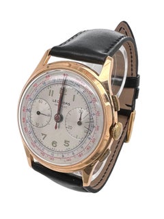 Leonidas Chronograph Wrist Watch 18 Karat Yellow Gold Case