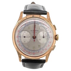 Leonidas Chronograph Wrist Watch 18 Karat Yellow Gold Case