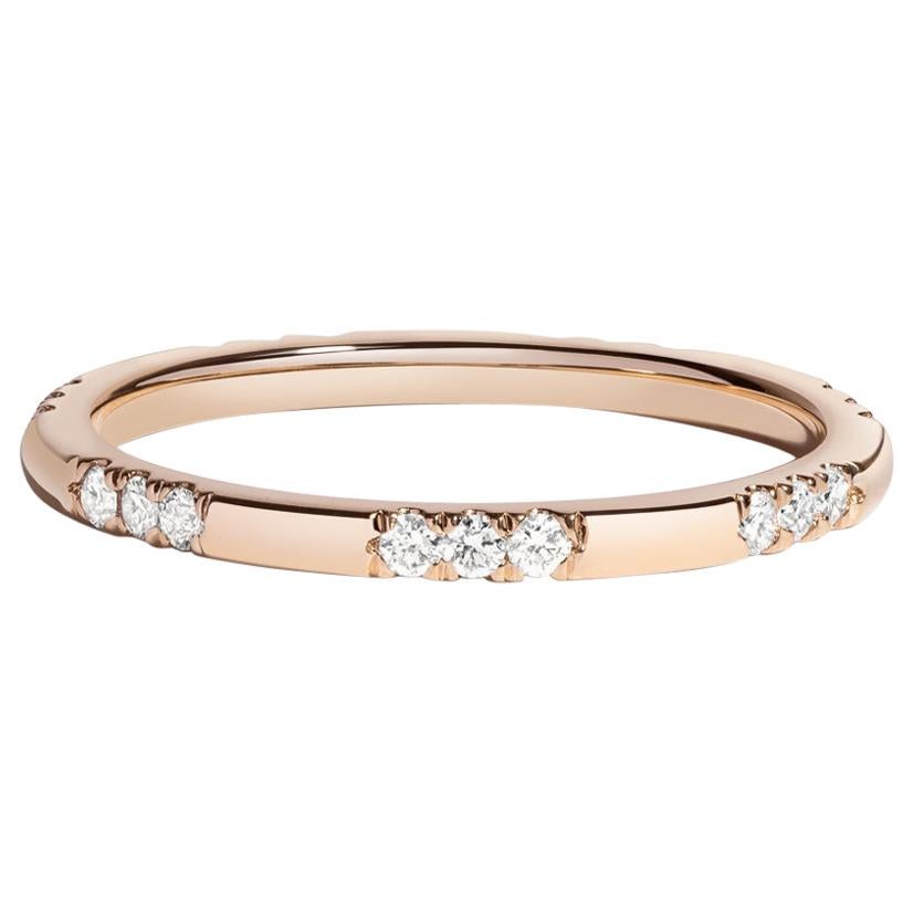 Leonie Ring with White Diamonds in Rose Gold by Selin Kent For Sale