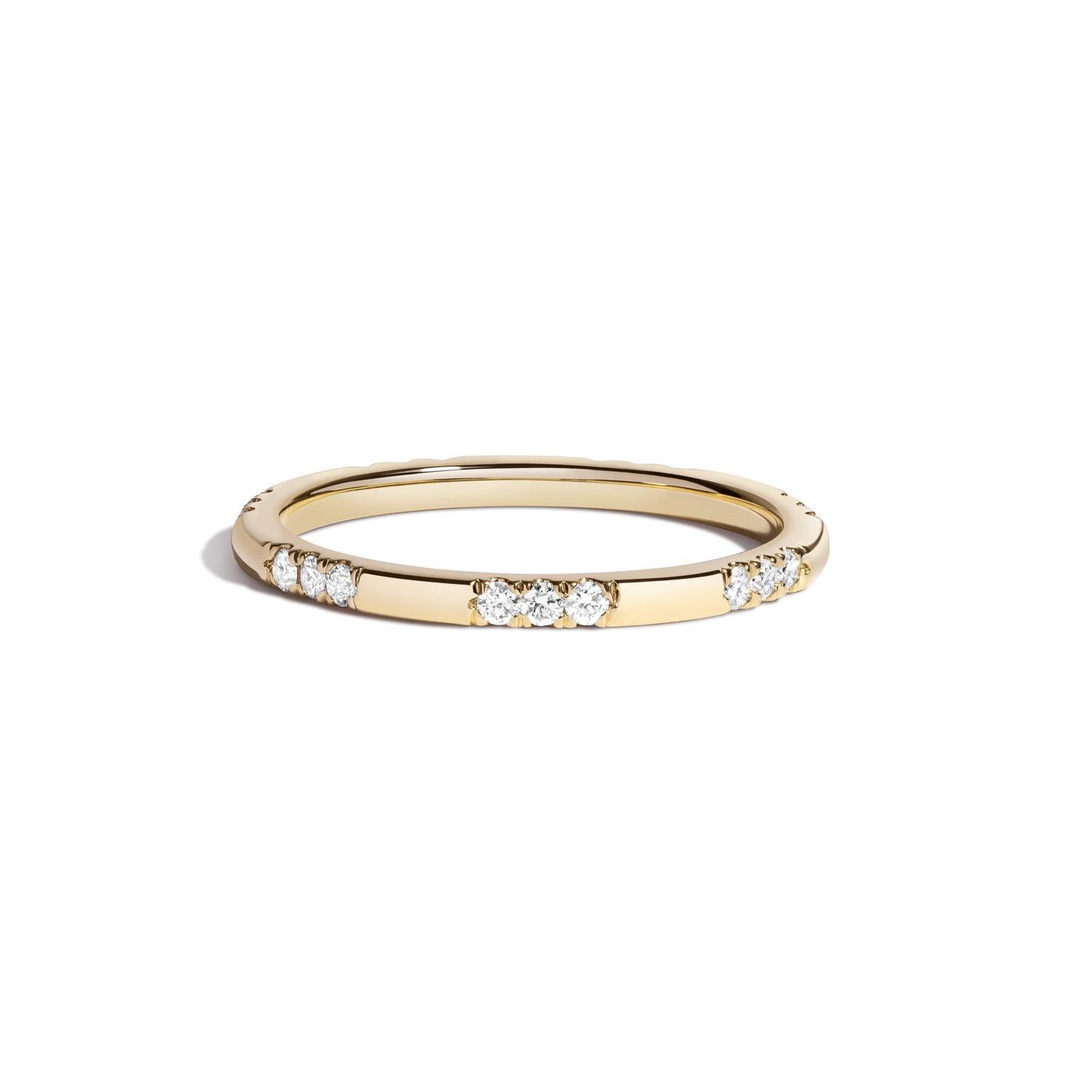 Contemporary Leonie Ring with White Diamonds in White by Selin Kent For Sale