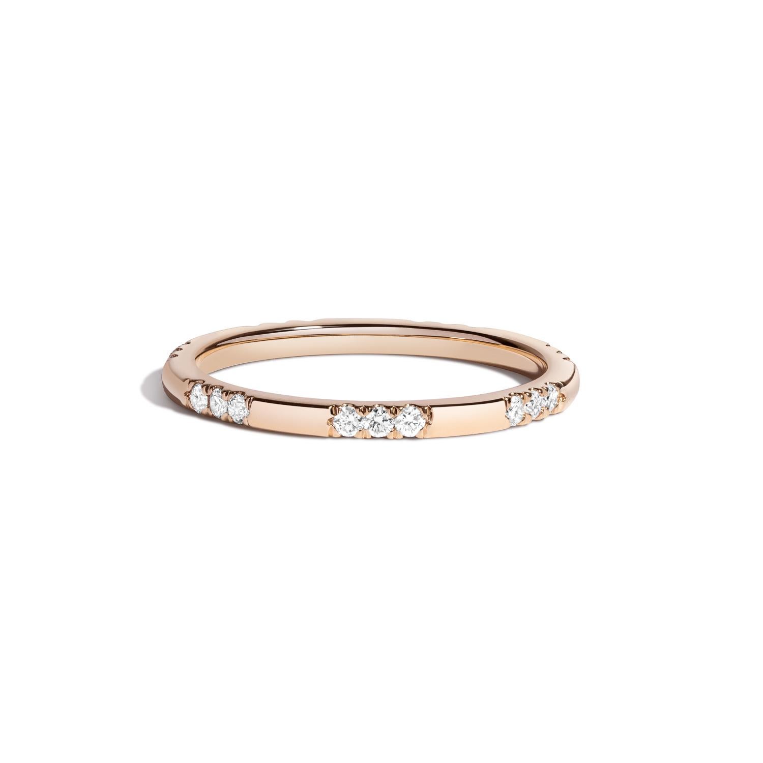 Gold and white diamonds don't compete for attention, they both take center stage in our Leonie Ring. An instant classic and most welcome addition to the collection! 

14k yellow gold
White diamond carat weight: 0.25c
1.65mm band width
Available in