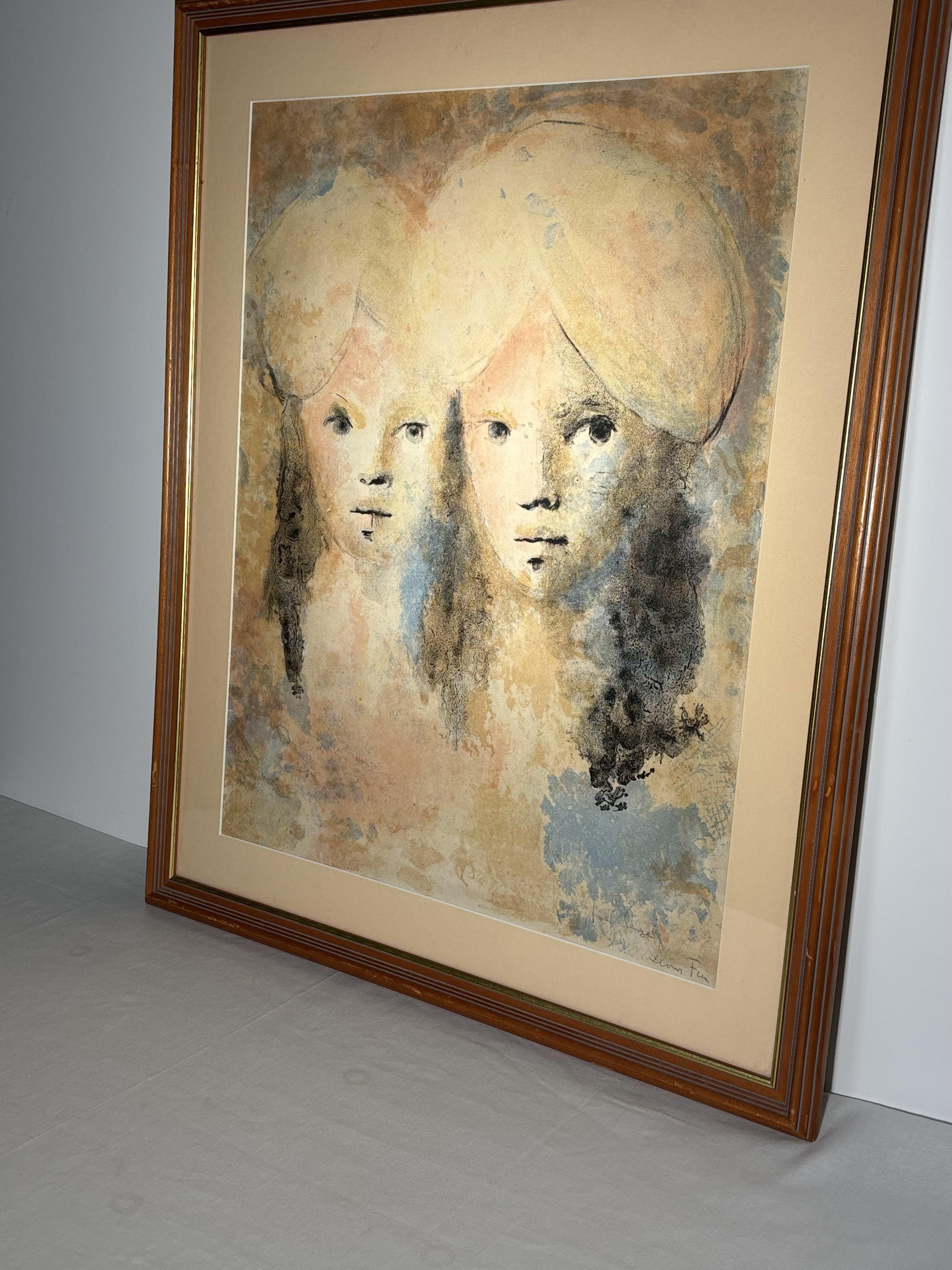 Épreuve originale en couleurs de Leonor Dedic, signée au crayon par l'artiste en bas à droite, accompagnée de la dédicace manuscrite 