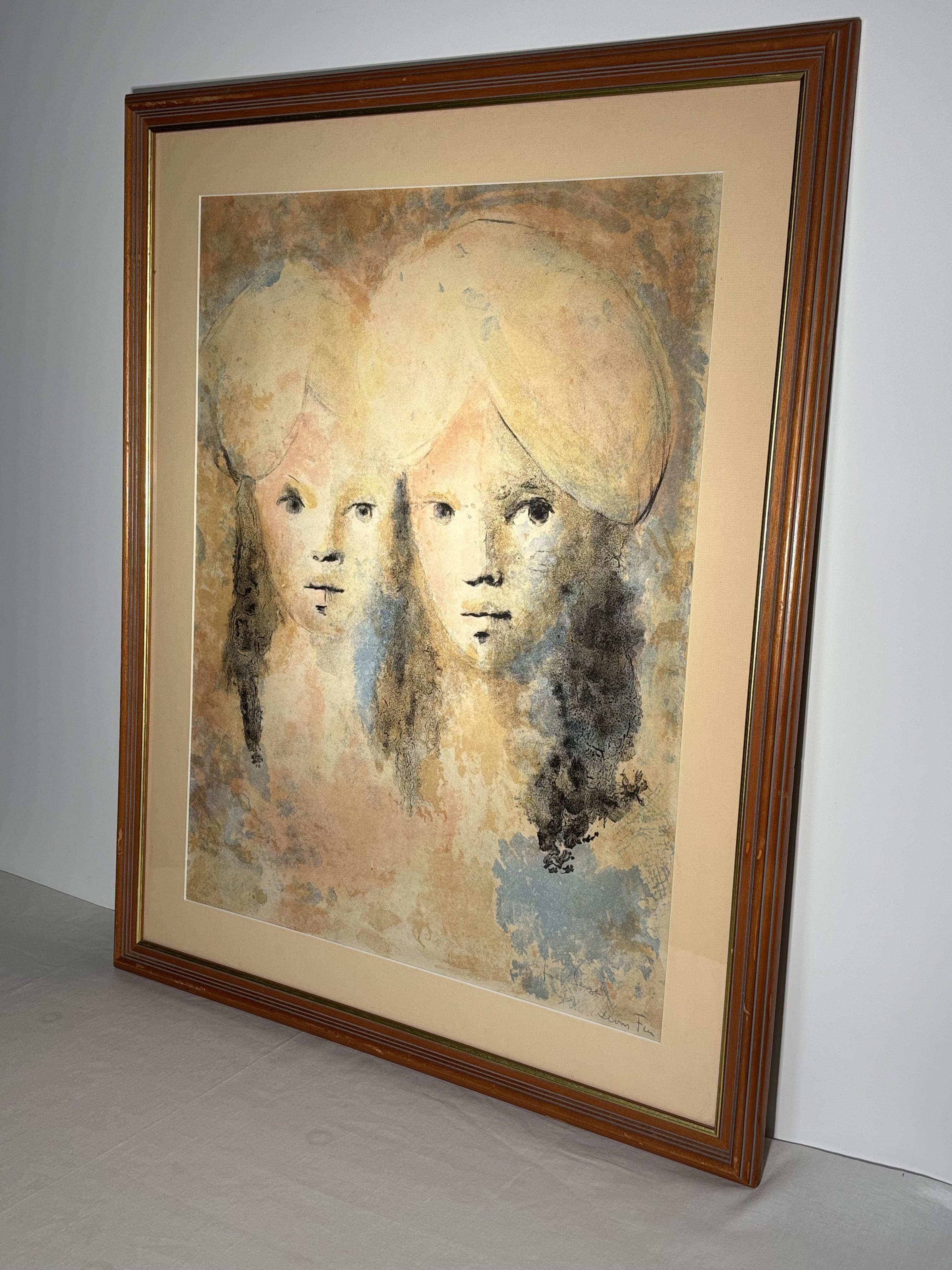 Mid-Century Modern Leonor Fini (1907-1996), estampe originale en couleurs, signée et Dedicée par l'Artiste en vente