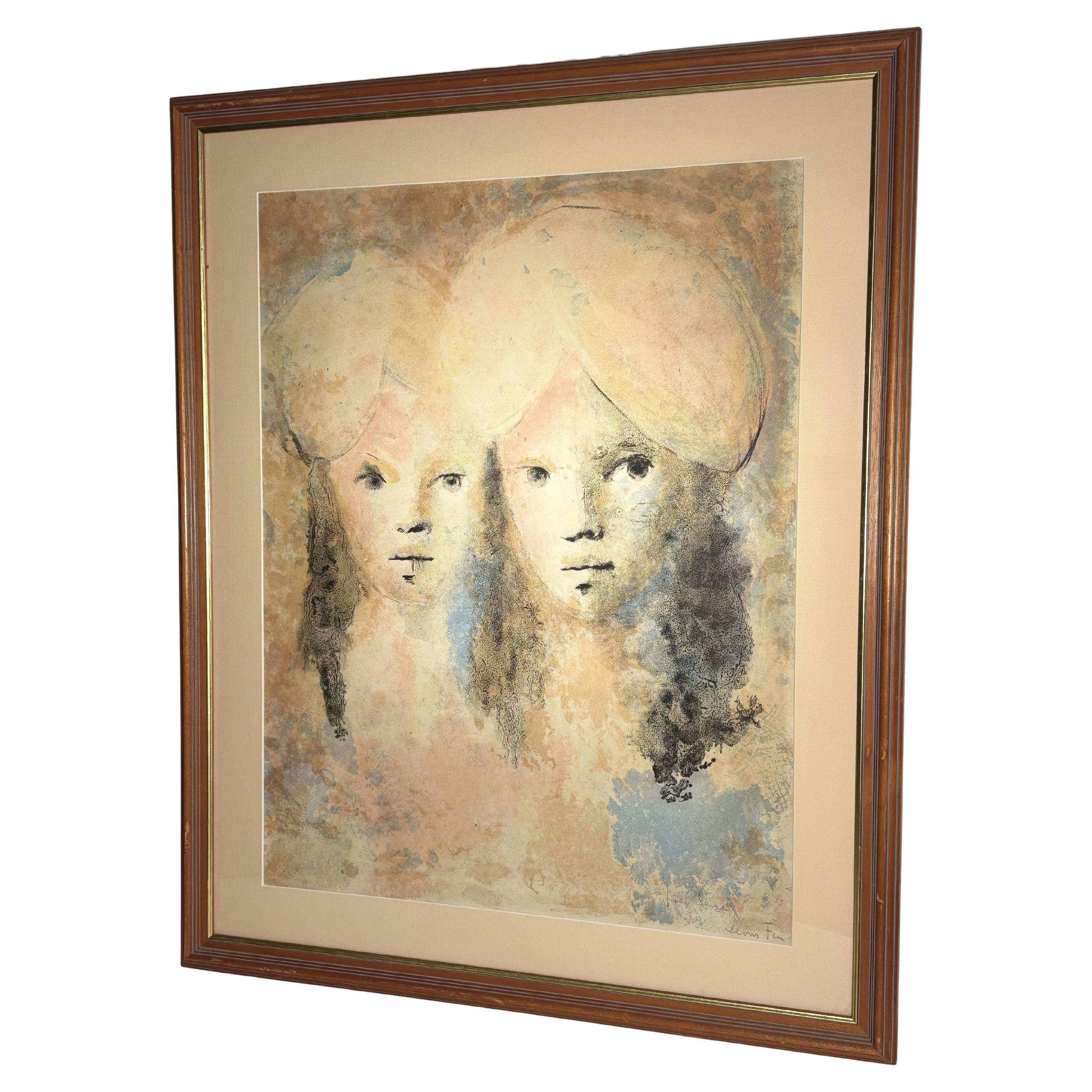 Leonor Fini (1907-1996), Stampa originale a colori, Firmata e Dedicata dall'Artista