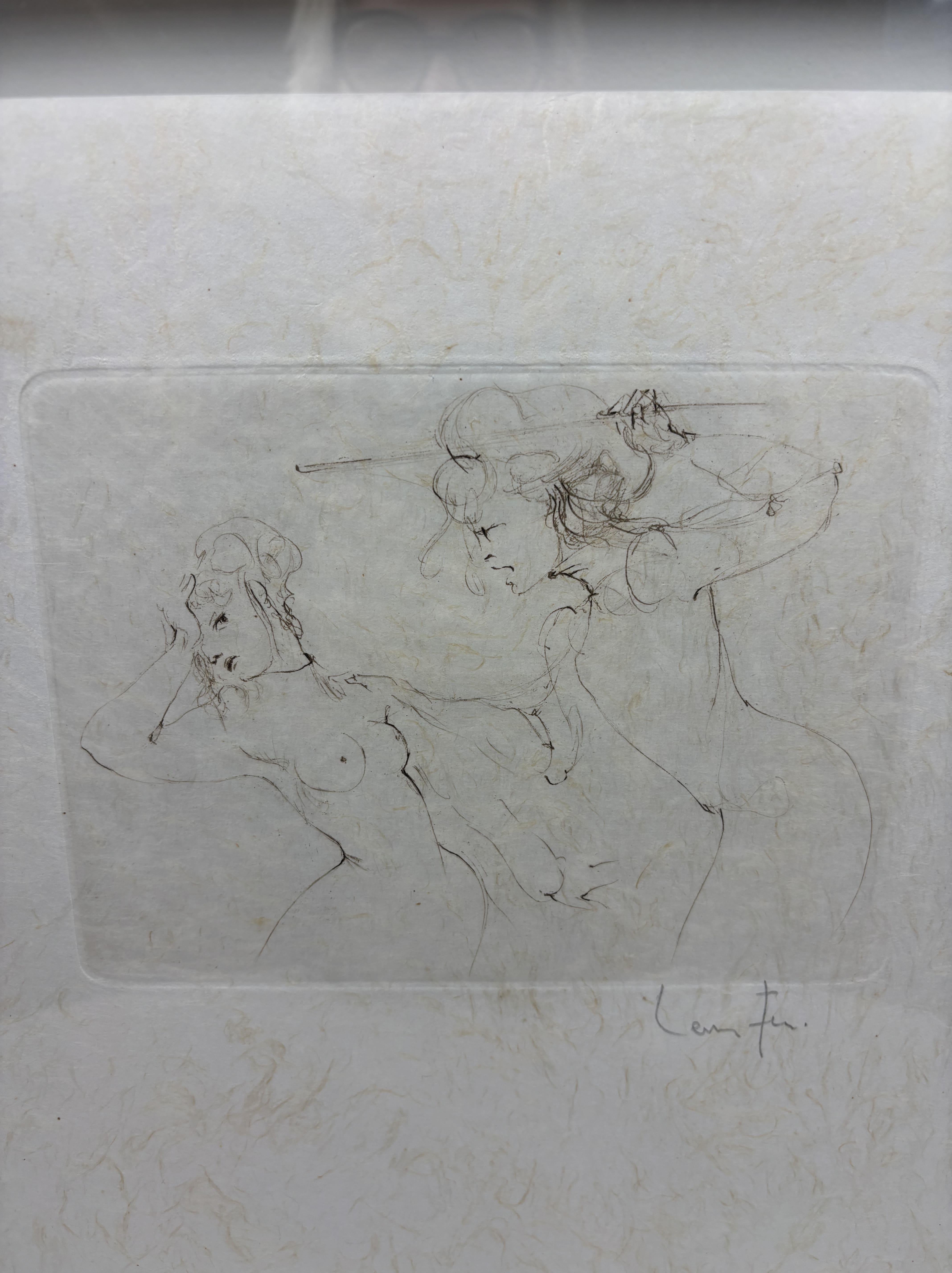 Leonor Fini (1907-1996), Stampa calcografica originale, firmata dall'artista in vendita 3