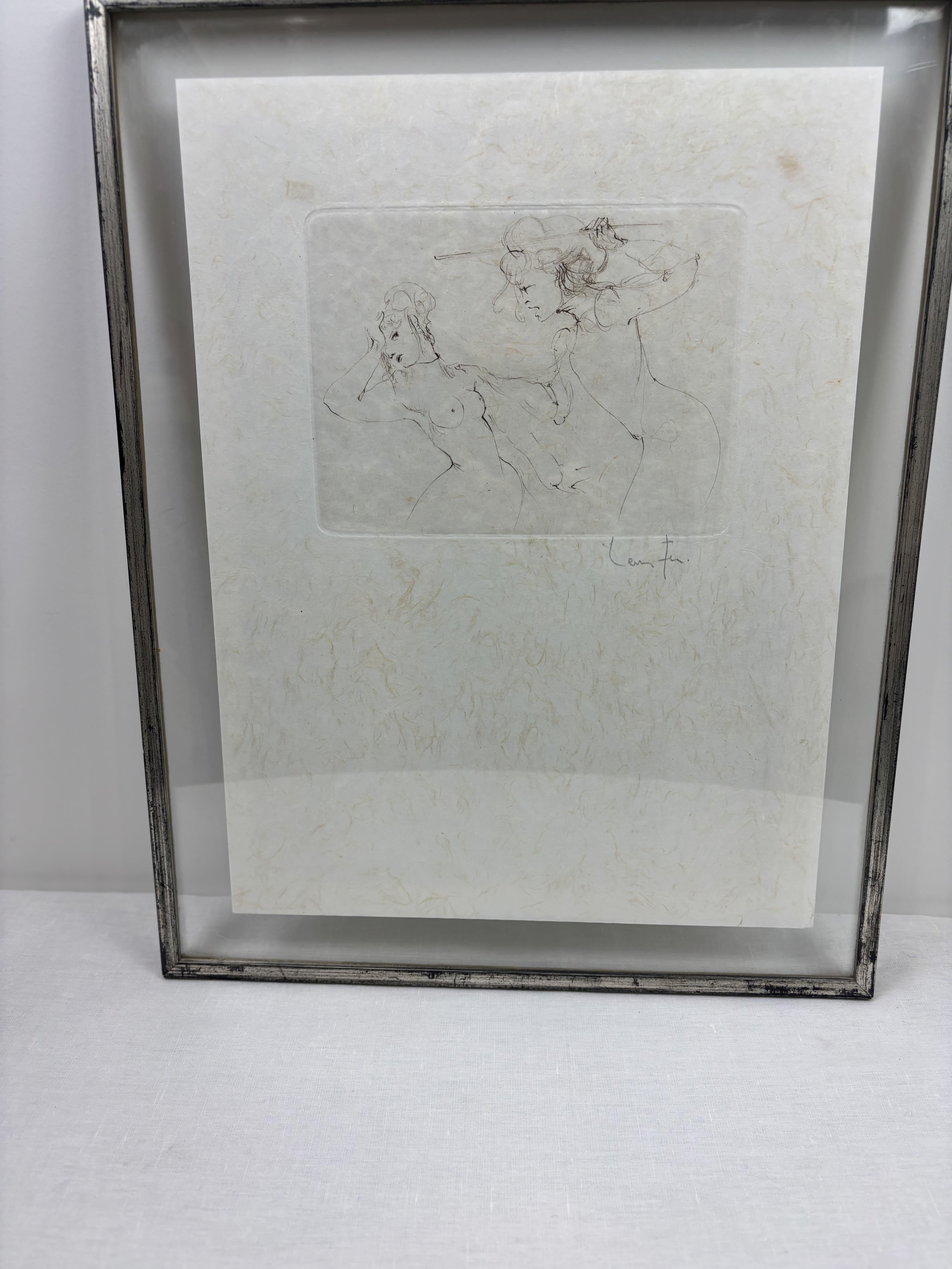 Mid-Century moderno Leonor Fini (1907-1996), Stampa calcografica originale, firmata dall'artista in vendita