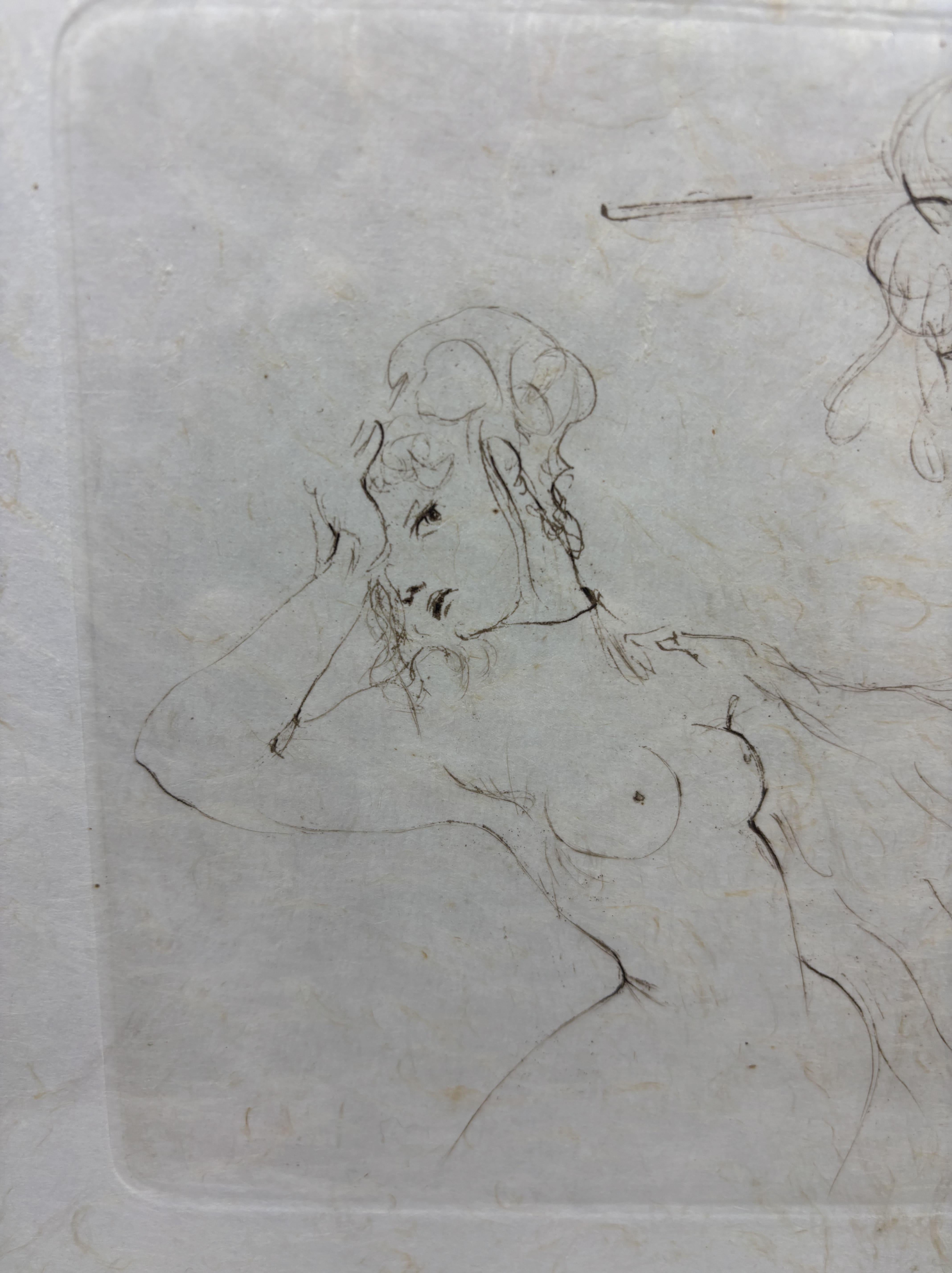 Inciso Leonor Fini (1907-1996), Stampa calcografica originale, firmata dall'artista in vendita
