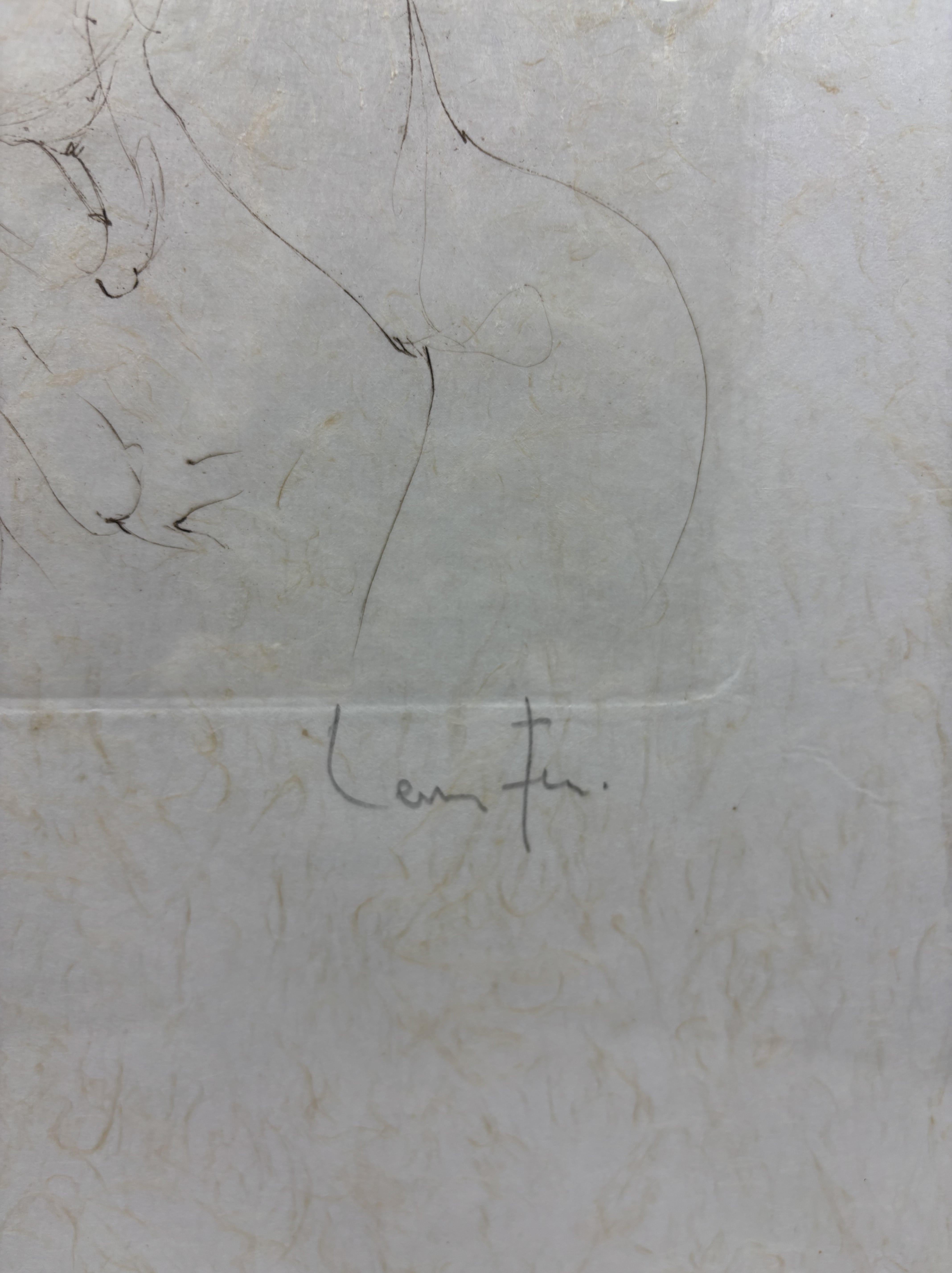 XX secolo Leonor Fini (1907-1996), Stampa calcografica originale, firmata dall'artista in vendita