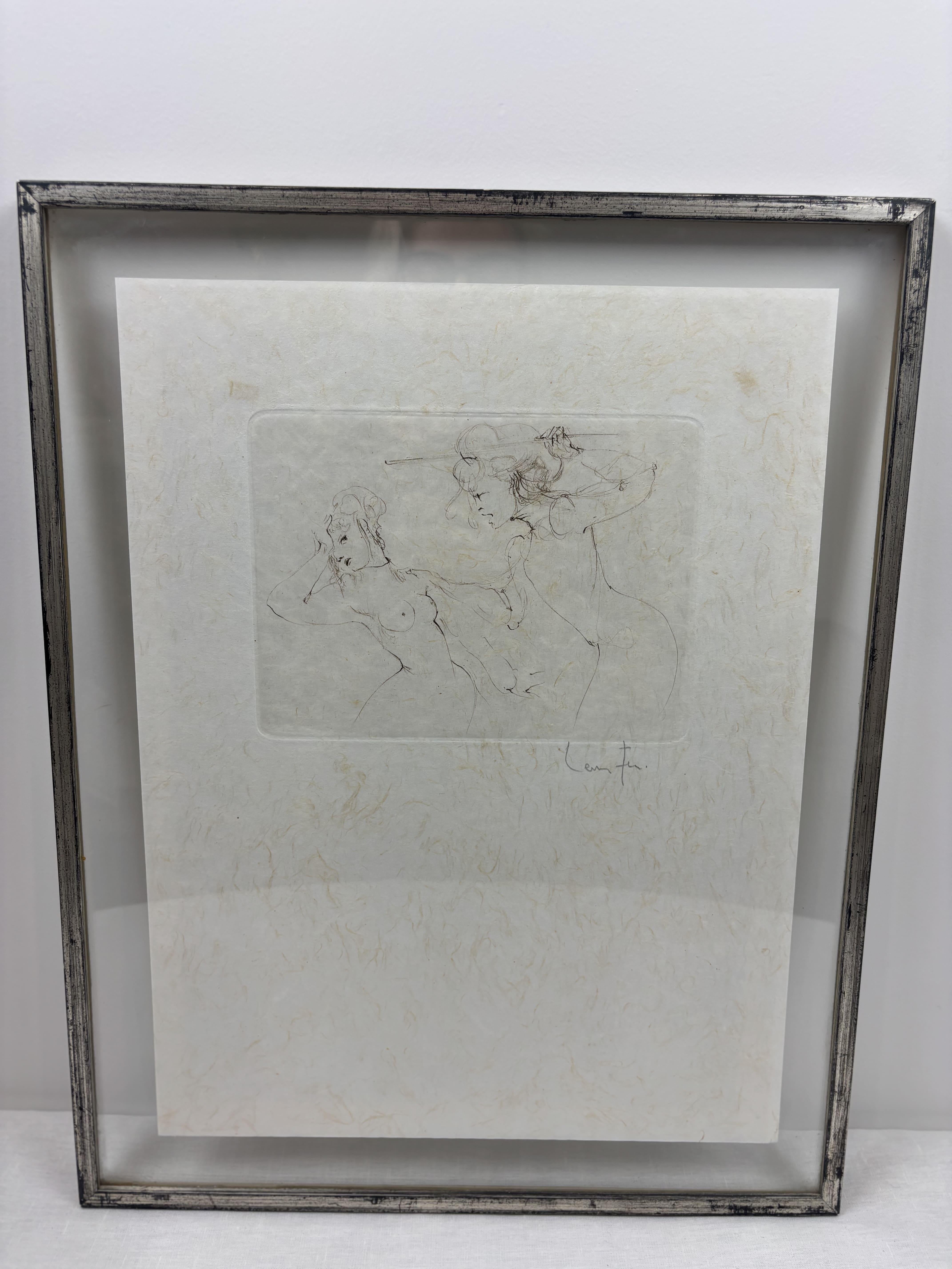 Leonor Fini (1907-1996), Stampa calcografica originale, firmata dall'artista in vendita 1