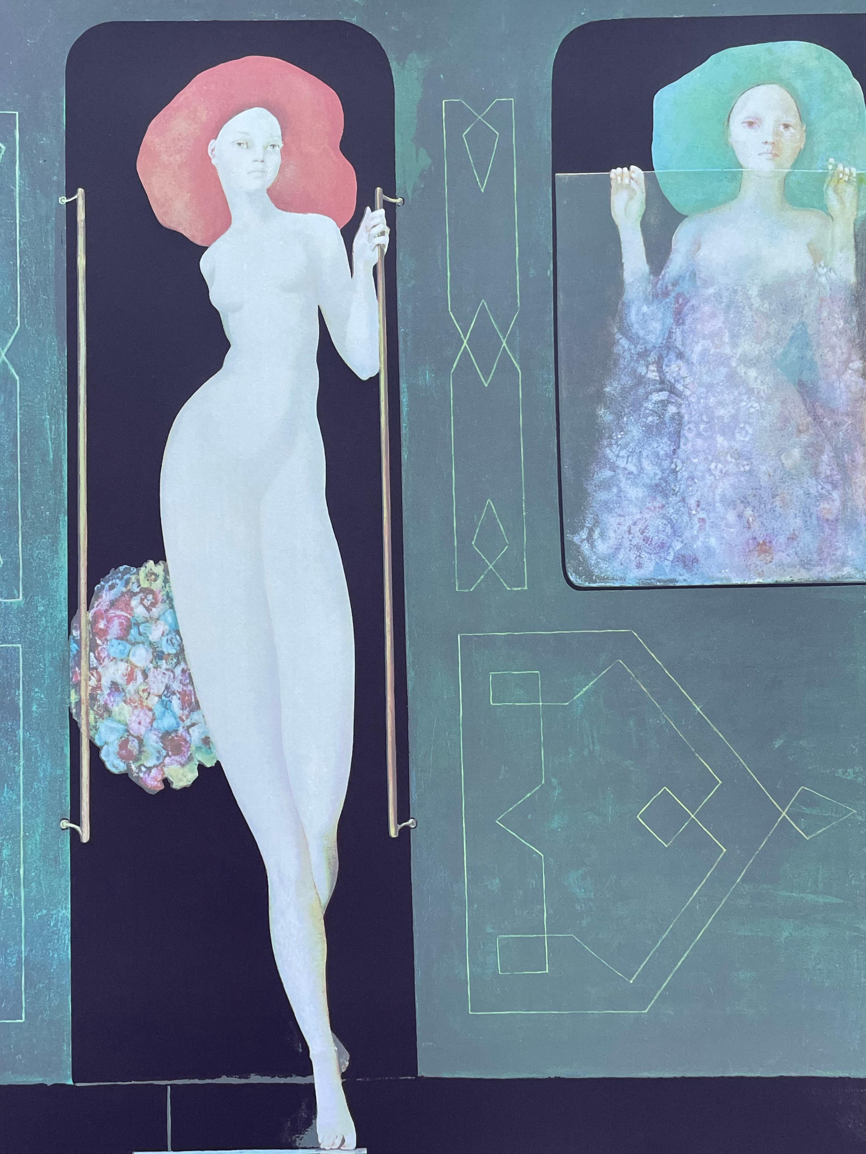 eonor Fini, seltene Originalserigrafie auf Rives-Papier, um 1970

Seltener Druck, handsigniert von der surrealistischen Künstlerin Leonor Fini, die mit der Bewegung zur Wiederentdeckung der Kunst von Frauen immer mehr an Wert gewinnt. Dieser