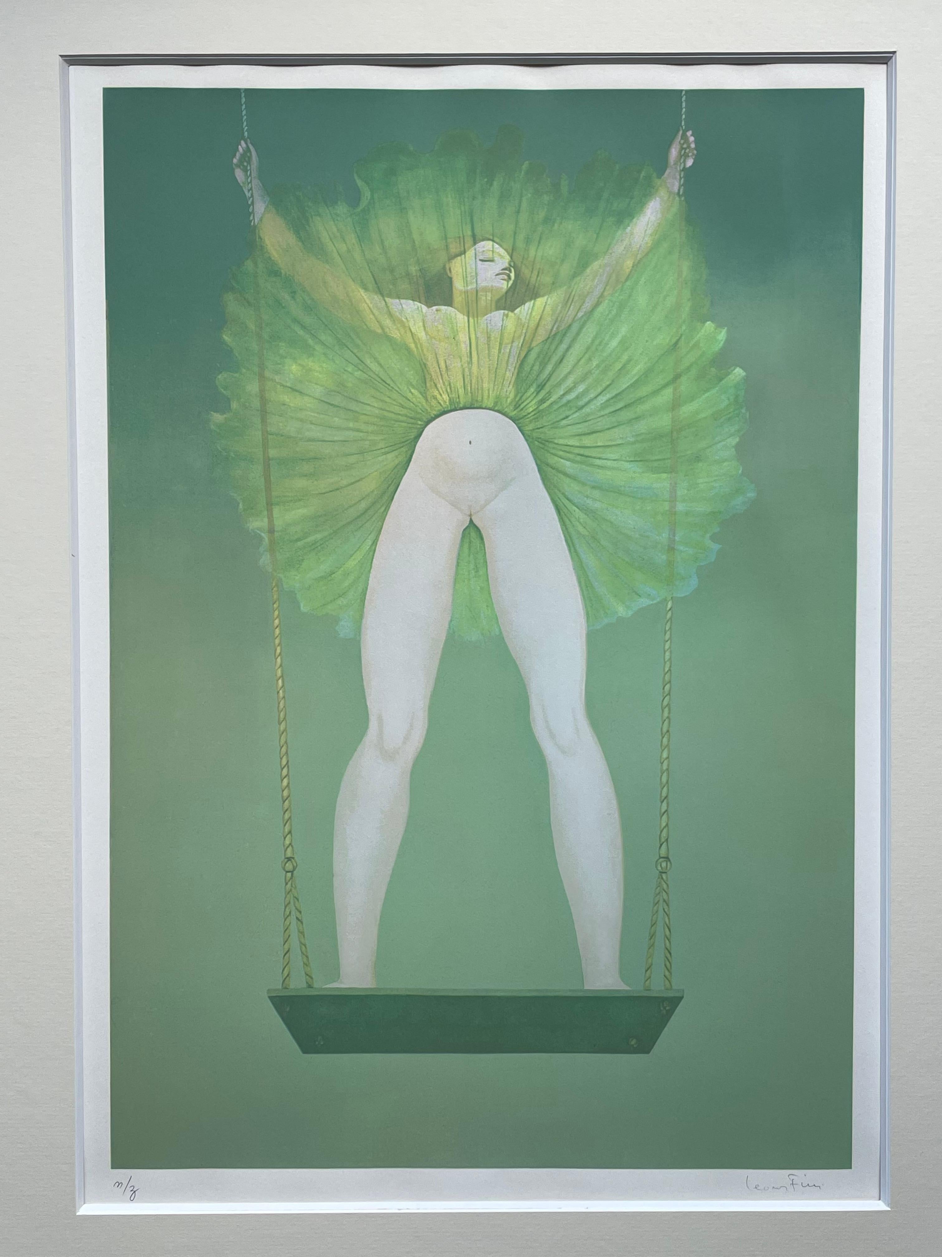 French Leonor Fini, woman, rare print on paper For Sale