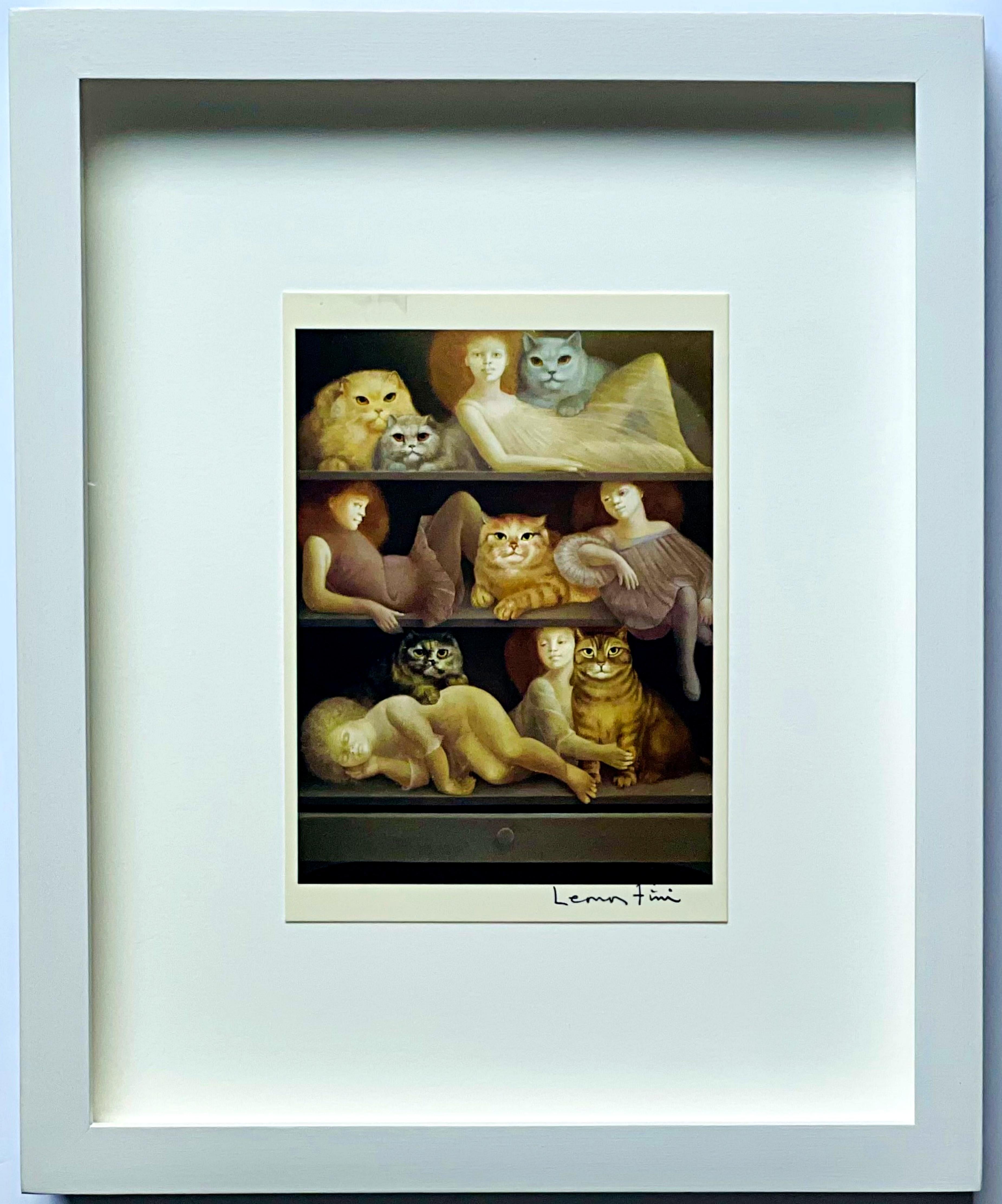 Art Card: Leonor Fini - Dimanche après-midi/, Sunday Afternoon/Domenica pomeriggio, ca. 1980 (Hand signed by Leonor Fini), 1988
Charming offset lithograph postcard
Hand signed on the front by Leonor Fini
Provenance: renowned autograph collector Tom