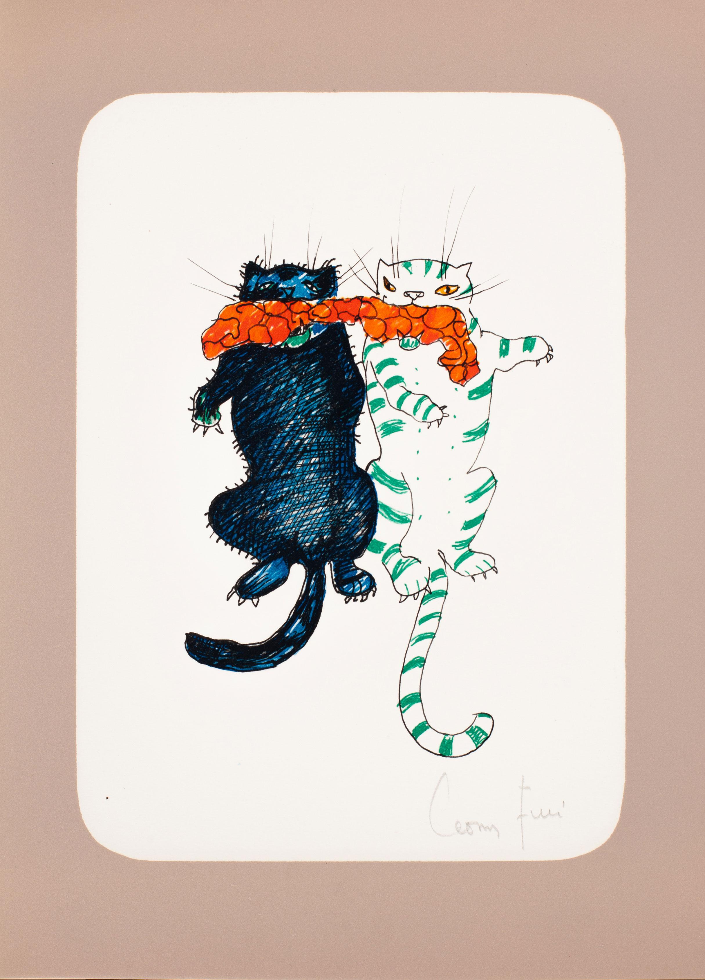 Leonor Fini Animal Print – Katzen-Duo