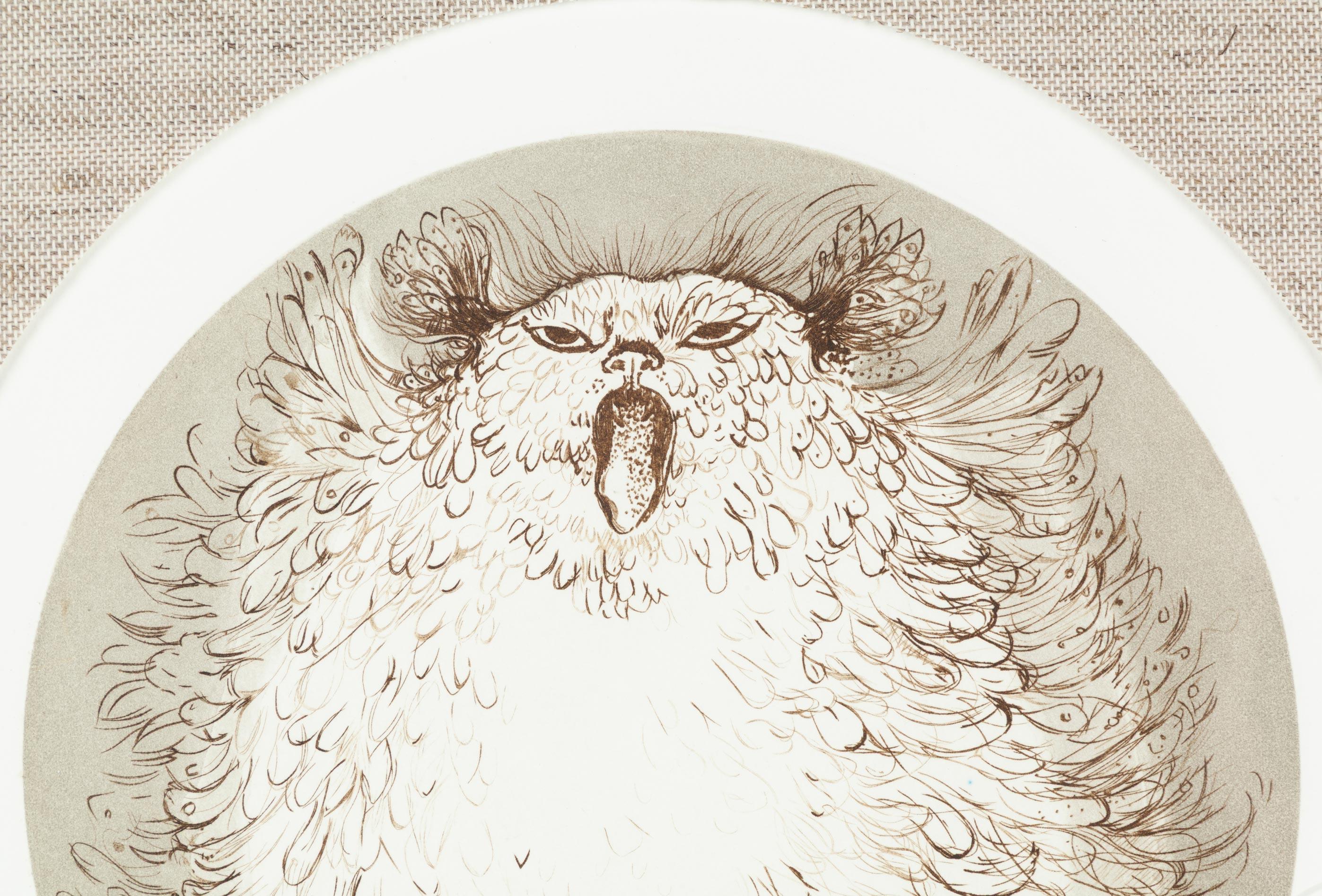 Chimera No. 3 - Beige Figurative Print by Leonor Fini