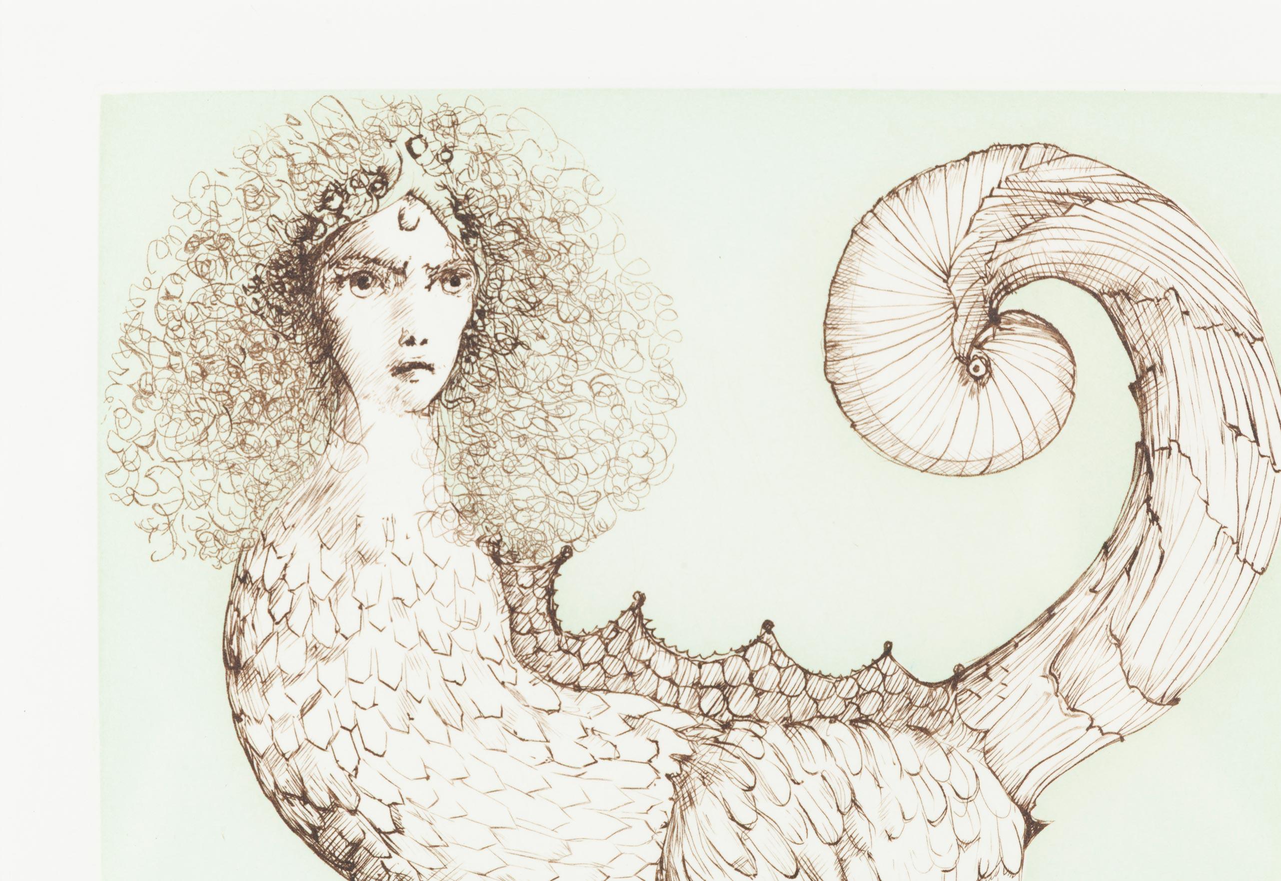Chimera No. 4 - Beige Animal Print by Leonor Fini