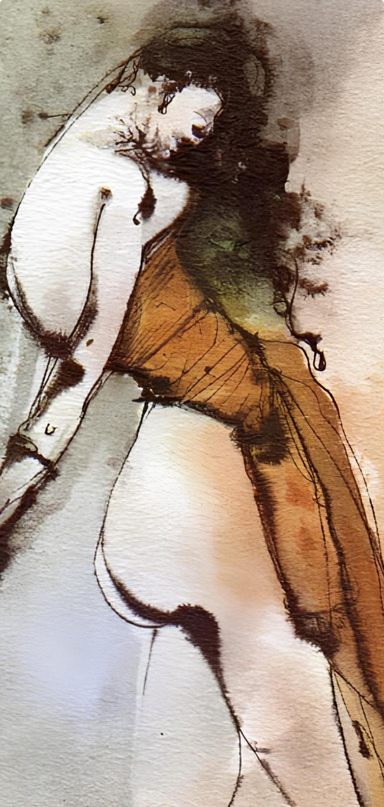 Composition, Histoire d'O, Léonor Fini - Beige Figurative Print by Leonor Fini