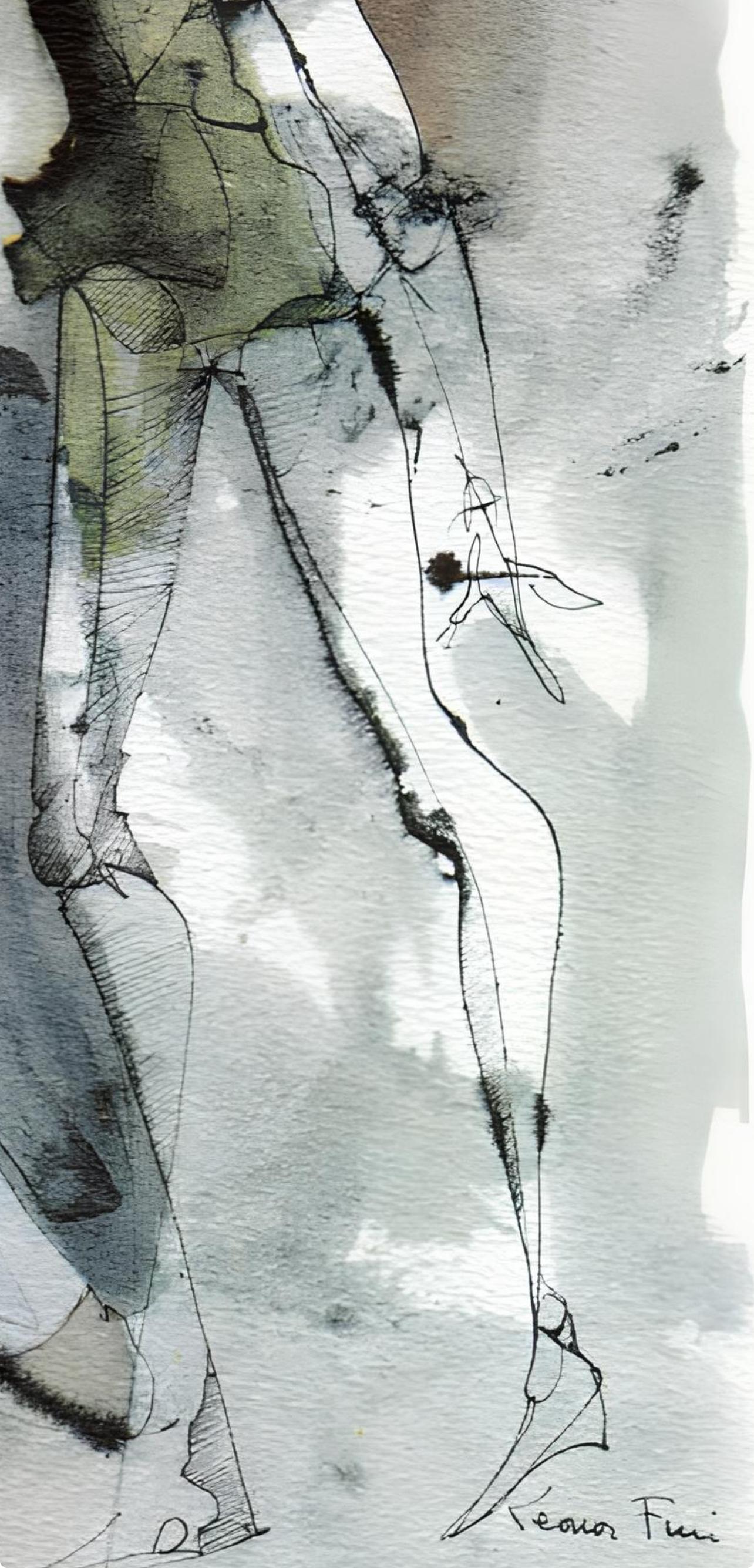 Komposition, Histoire d'O, Léonor Fini (Grau), Figurative Print, von Leonor Fini