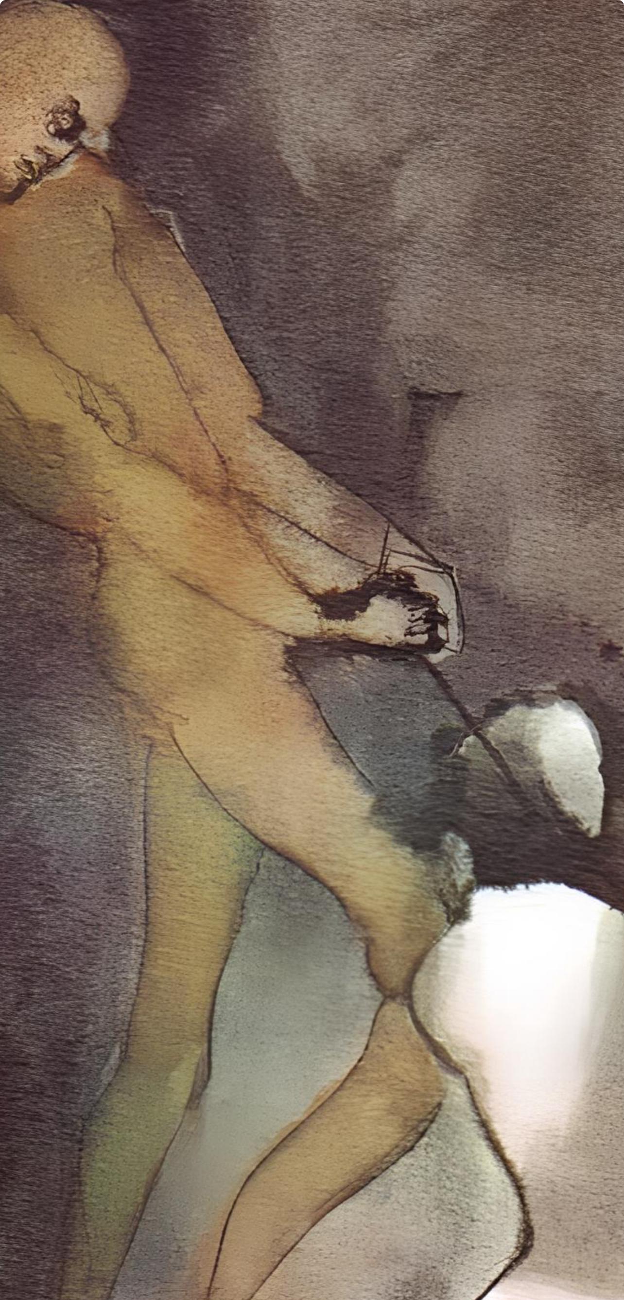 Composition, Histoire d'O, Léonor Fini - Brown Figurative Print by Leonor Fini