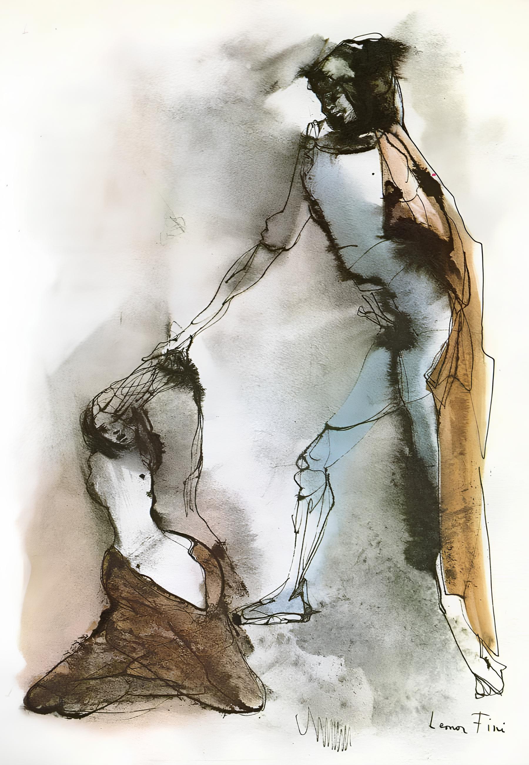 Leonor Fini Figurative Print – Komposition, Histoire d'O, Léonor Fini
