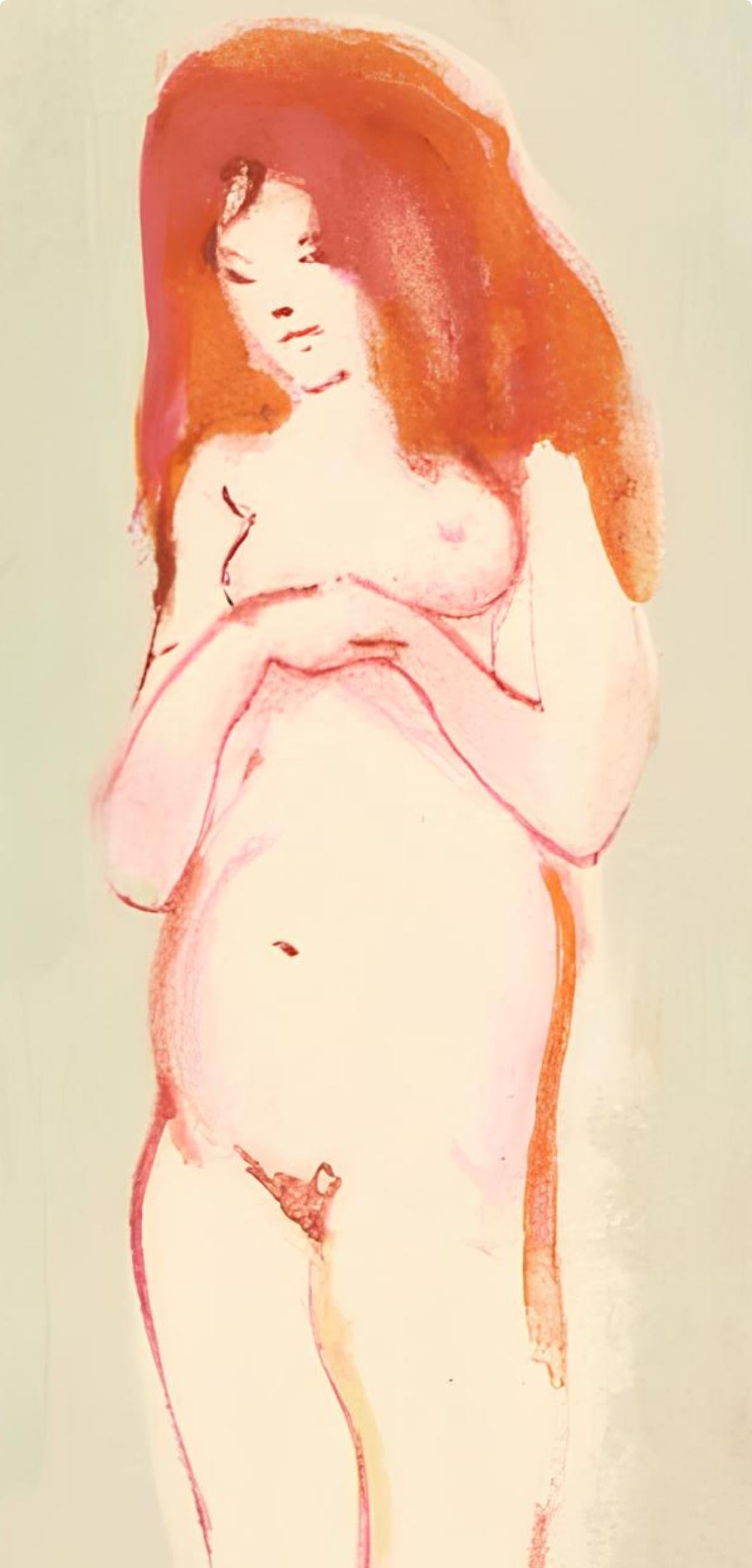 Composition, Parallèlement, Léonor Fini - Moderne Print par Leonor Fini