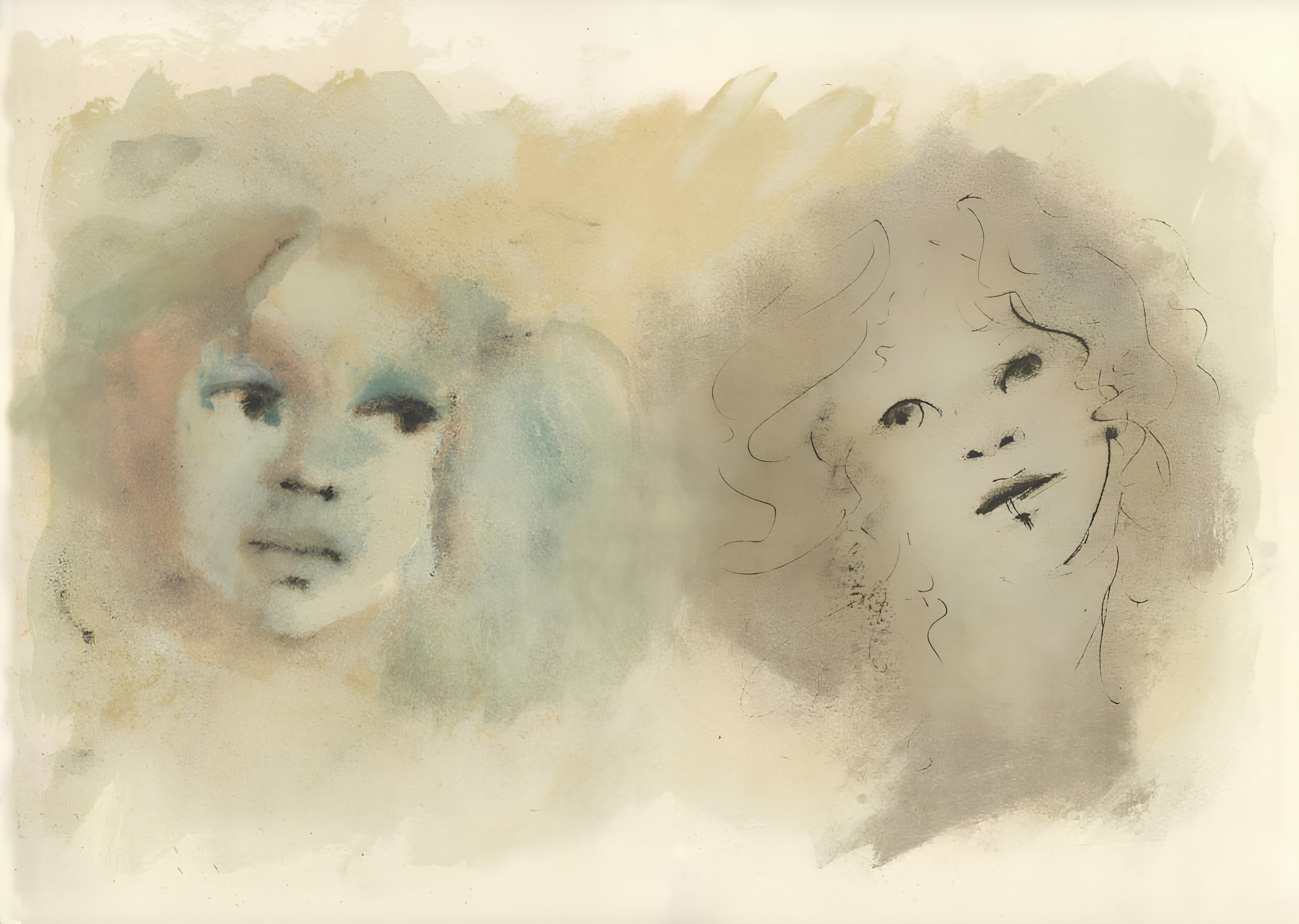 Leonor Fini Figurative Print - Composition, Parallèlement, Léonor Fini