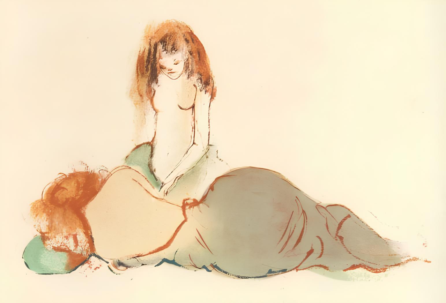 Leonor Fini Landscape Print - Composition, Parallèlement, Léonor Fini