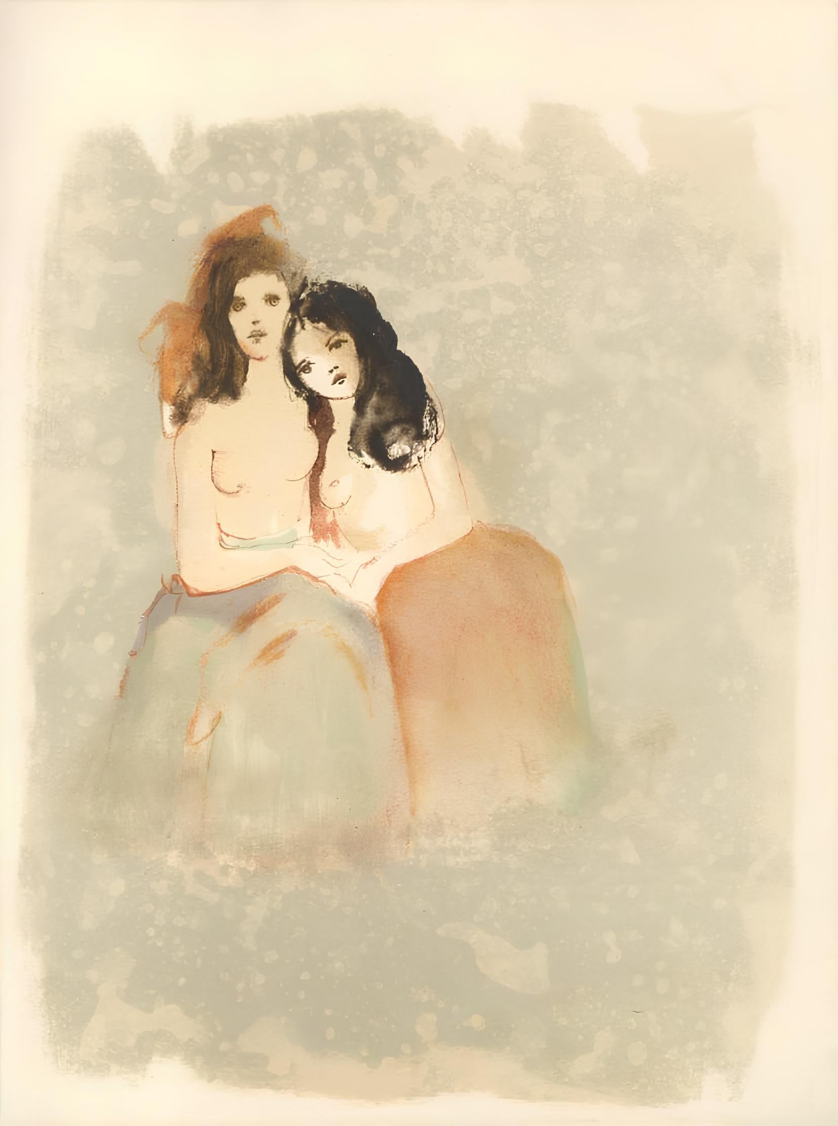 Leonor Fini Figurative Print – Composition, Parallèlement, Léonor Fini