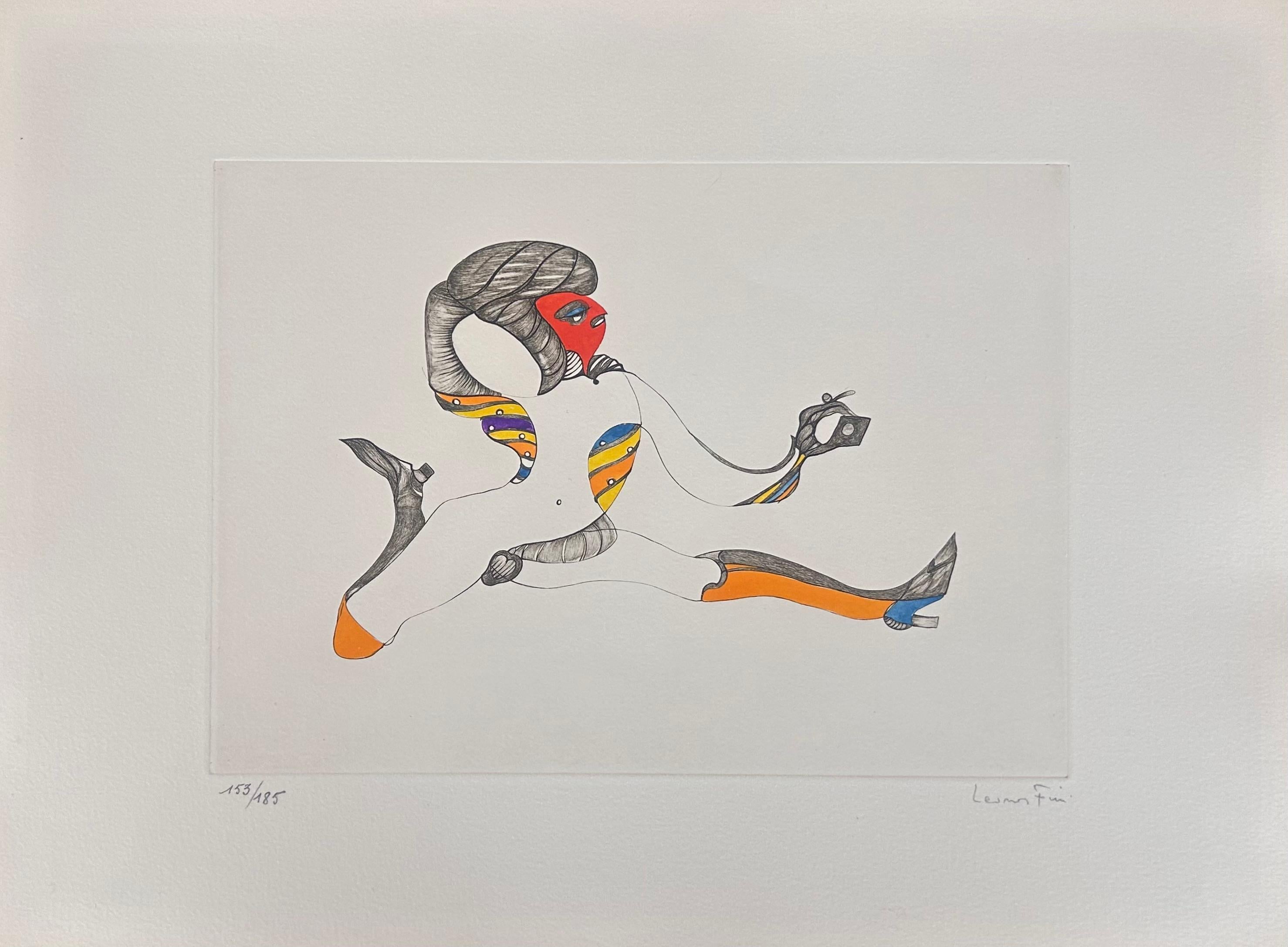 Dancer - Handsignierte und nummerierte Lithographie Leonor Fini Surrealist, 1975
