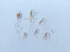 Dancers study - Original Etching Handsigned Numbered