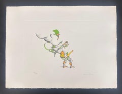 Du fil à retordre - Litografía numerada firmada a mano Leonor Fini Surrealista, 1975