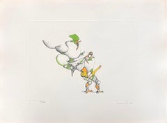 Du fil à retordre - Lithographie numérotée et signée à la main Leonor Fini Surréaliste, 1975