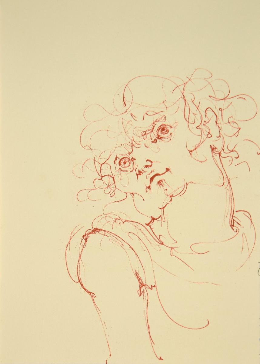 Rostro es una litografía original coloreada sobre cartón, realizada por Leonor Fini, pintora argentino-italiana que desarrolló su carrera artística en Francia y estuvo vinculada al movimiento surrealista.

En muy buen estado.

La obra representa el