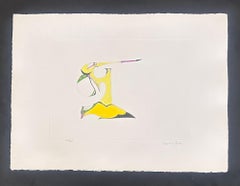 Fantastical character - Hand-signed lithograph Leonor Fini Surrealist, 1975