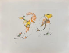 Creature fantastiche - Lito numerata e firmata a mano Leonor Fini Surrealista, 1975