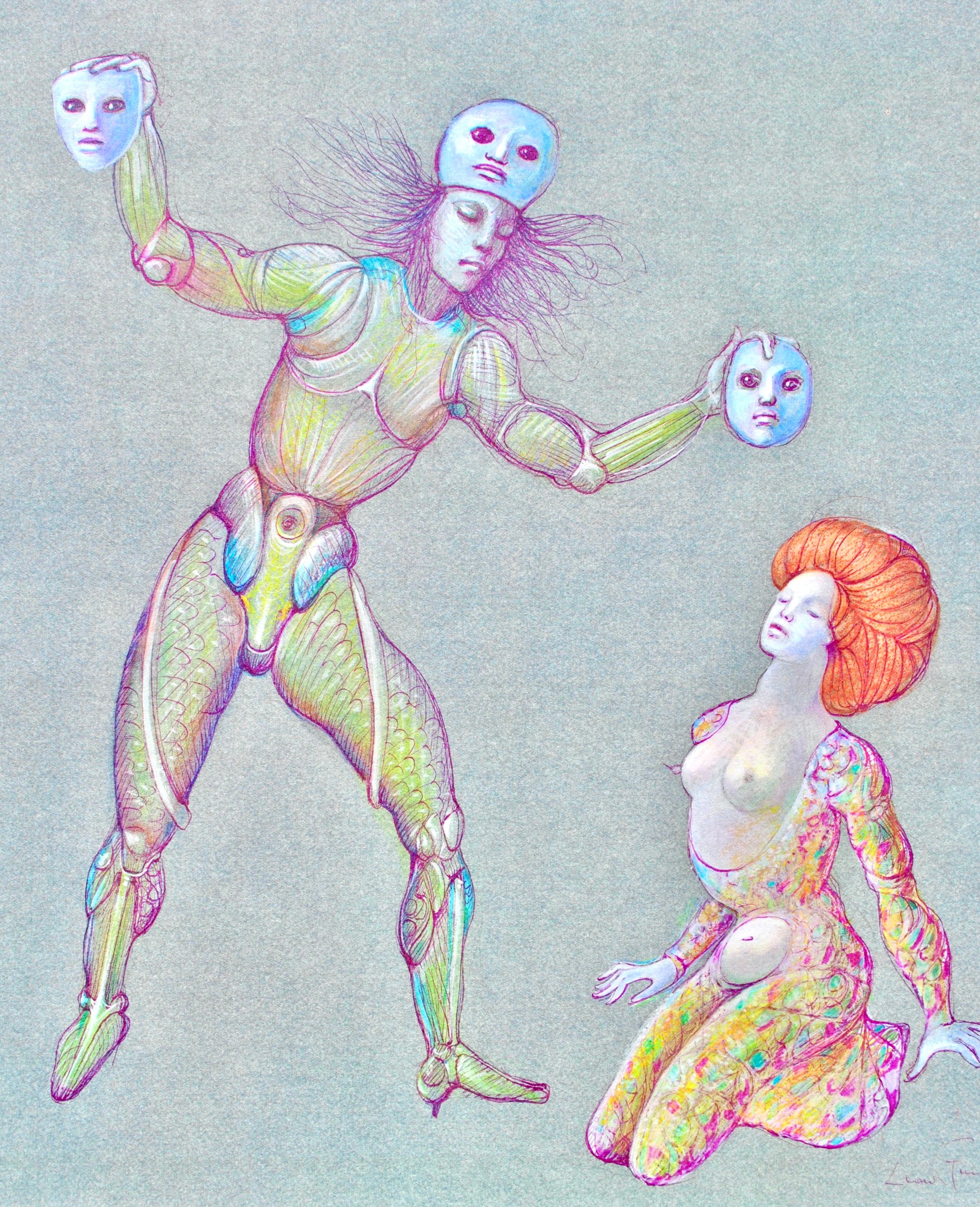 Fini, Composizione, Fruits de la Passion, XXe siècle (dopo) - Print di Leonor Fini
