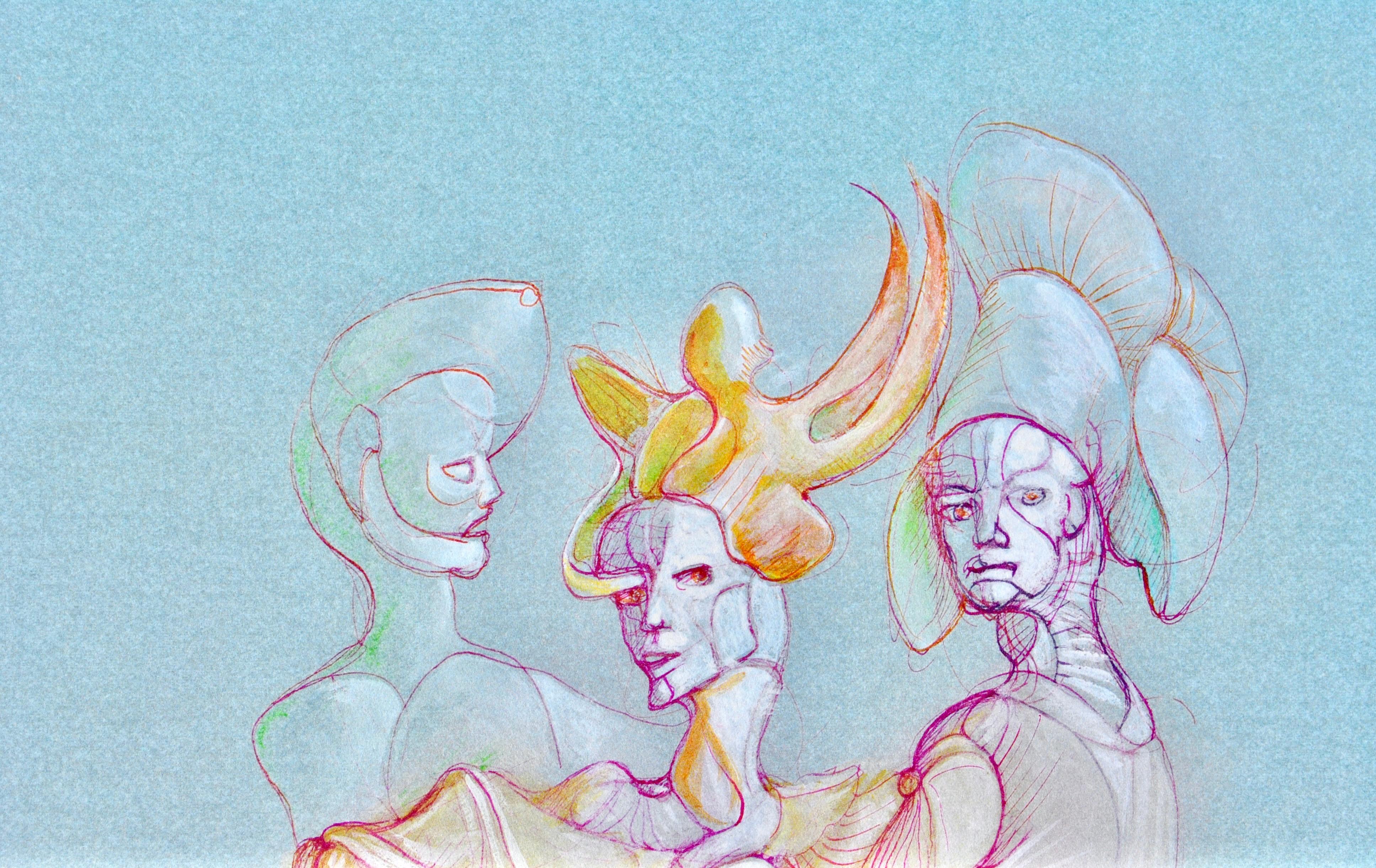 Fini, Composizione, Fruits de la Passion, XXe siècle (dopo) - Print Surrealismo di Leonor Fini