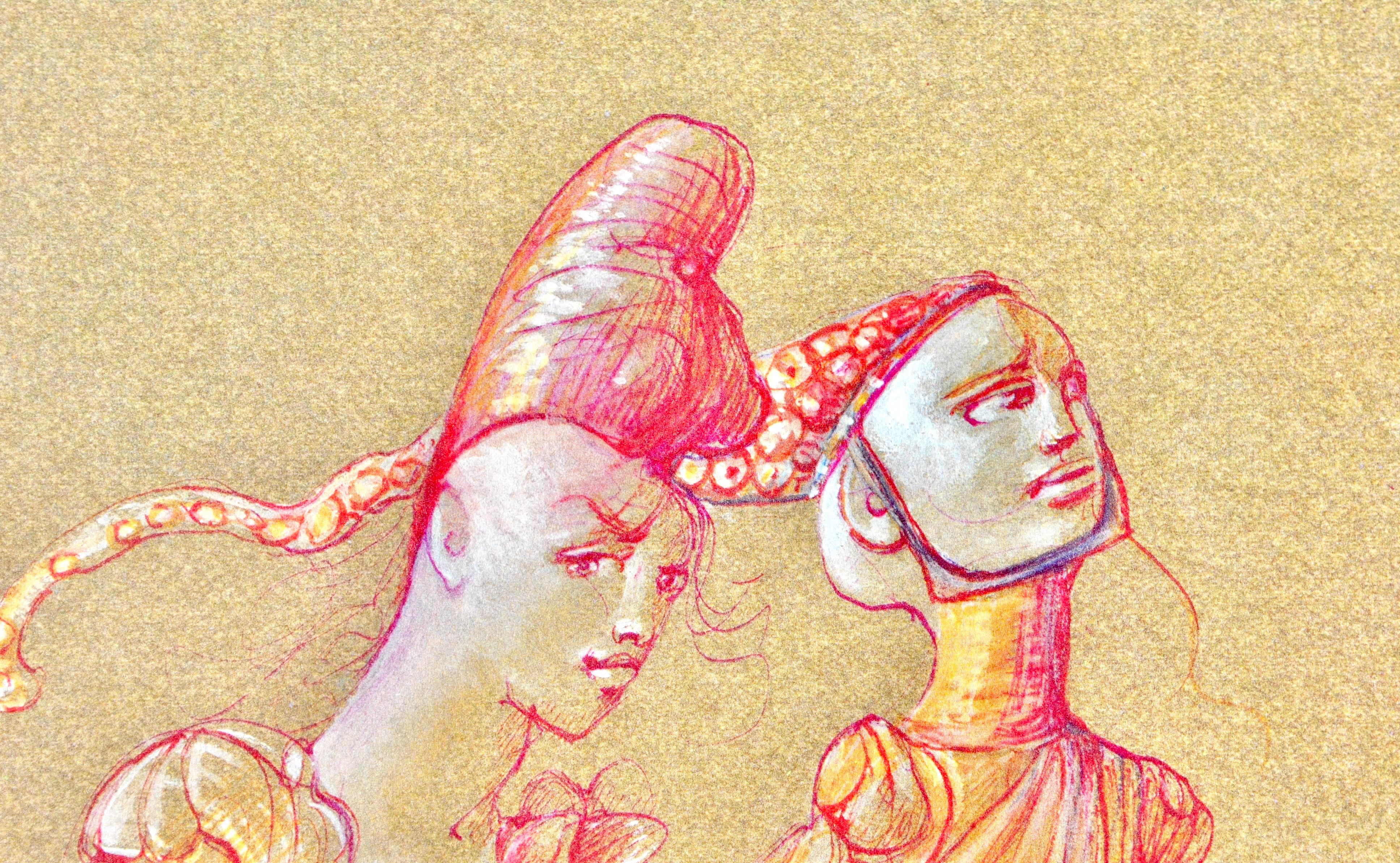 Fini, Composizione, Fruits de la Passion, XXe siècle (dopo) - Print Surrealismo di Leonor Fini