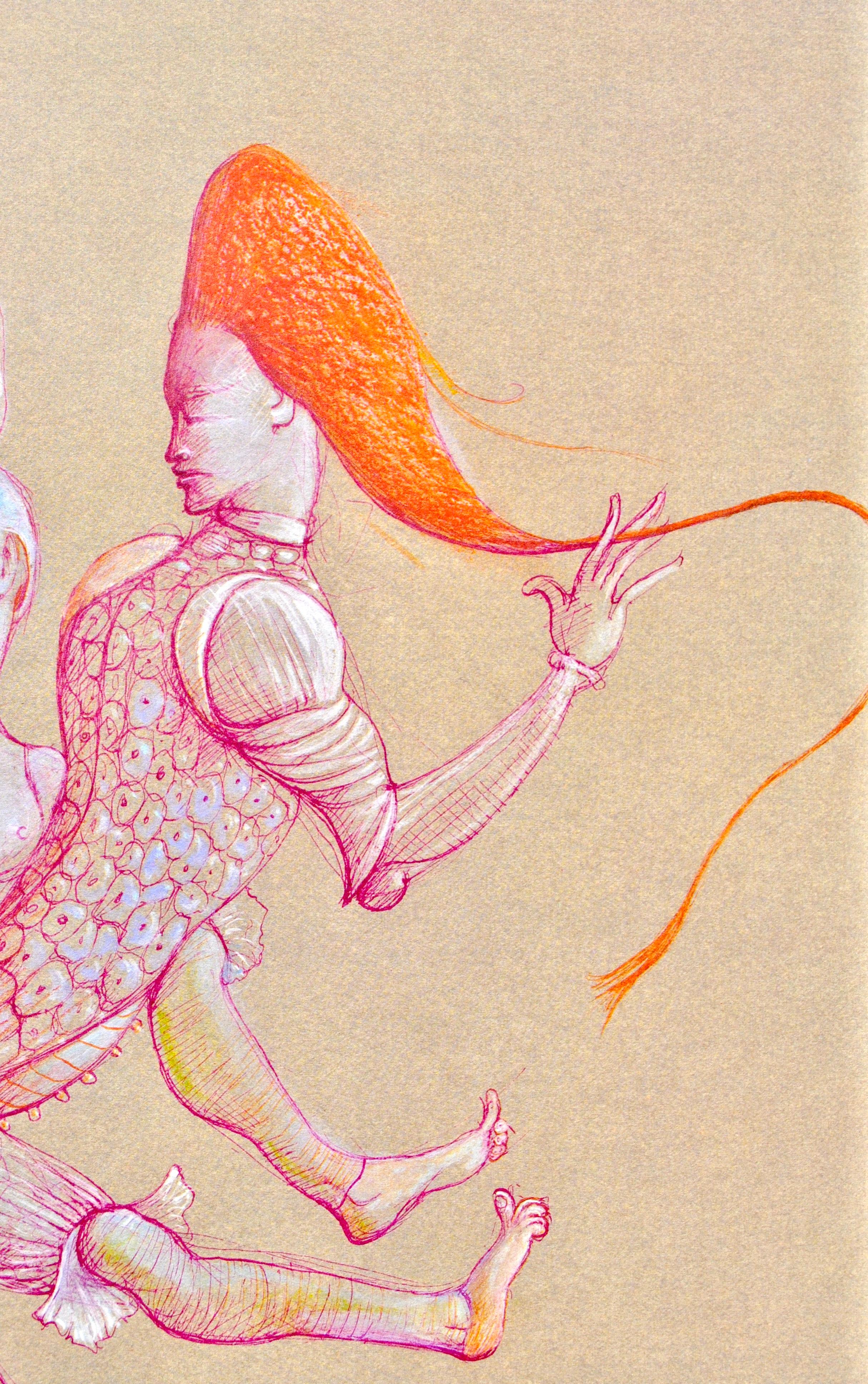 Fini, Composizione, Fruits de la Passion, XXe siècle (dopo) - Figurative Print Beige di Leonor Fini