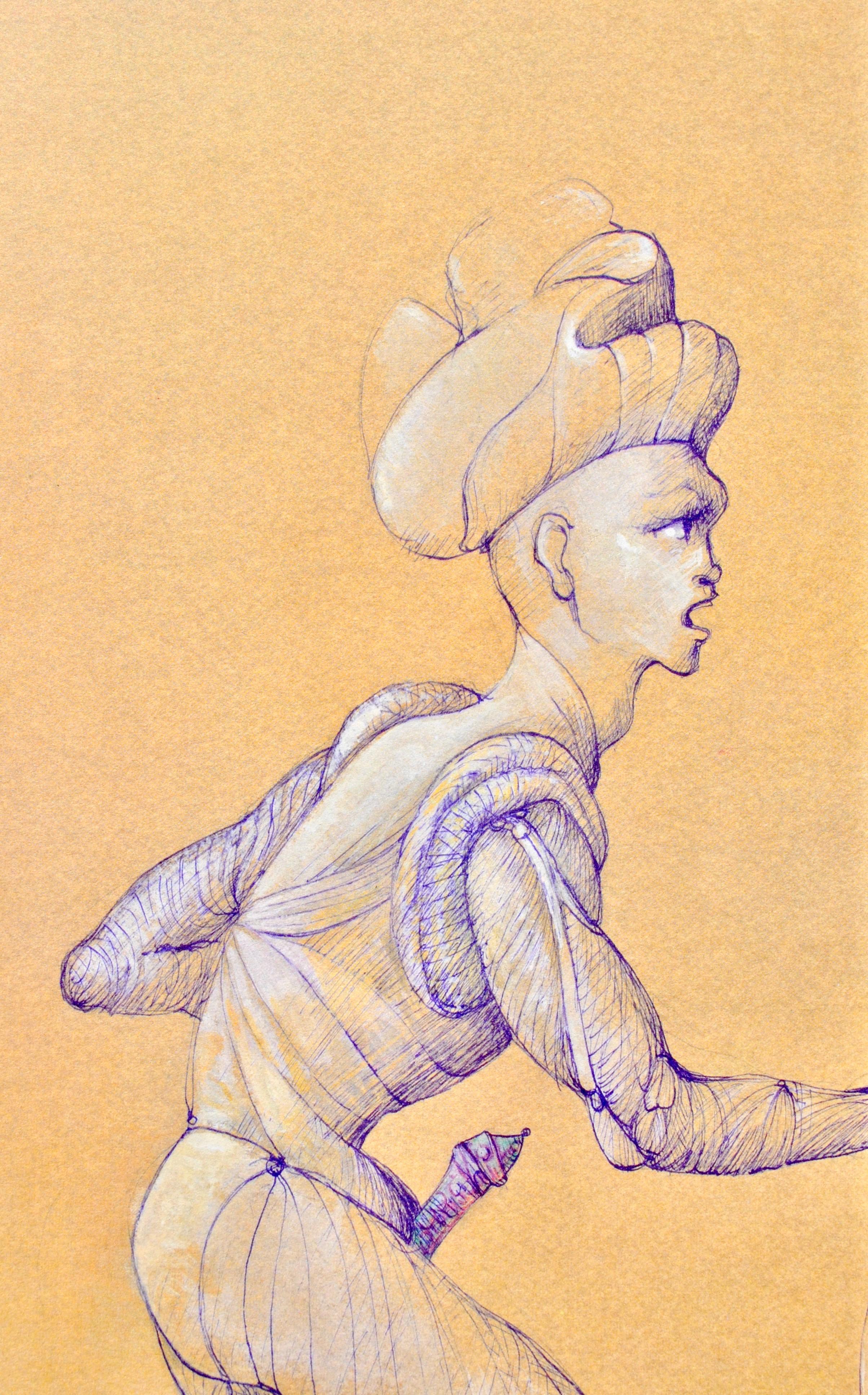 Fini, Composizione, Fruits de la Passion, XXe siècle (dopo) - Landscape Print Arancia di Leonor Fini