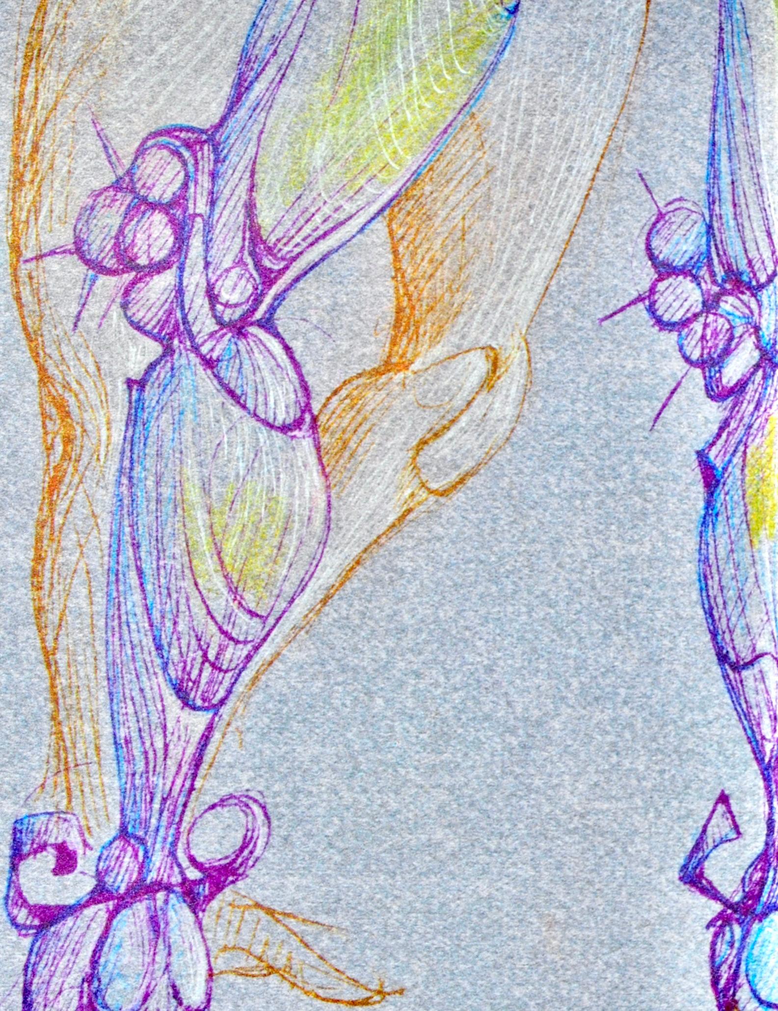 Fini, Composizione, Fruits de la Passion, XXe siècle (dopo) - Figurative Print Blu di Leonor Fini