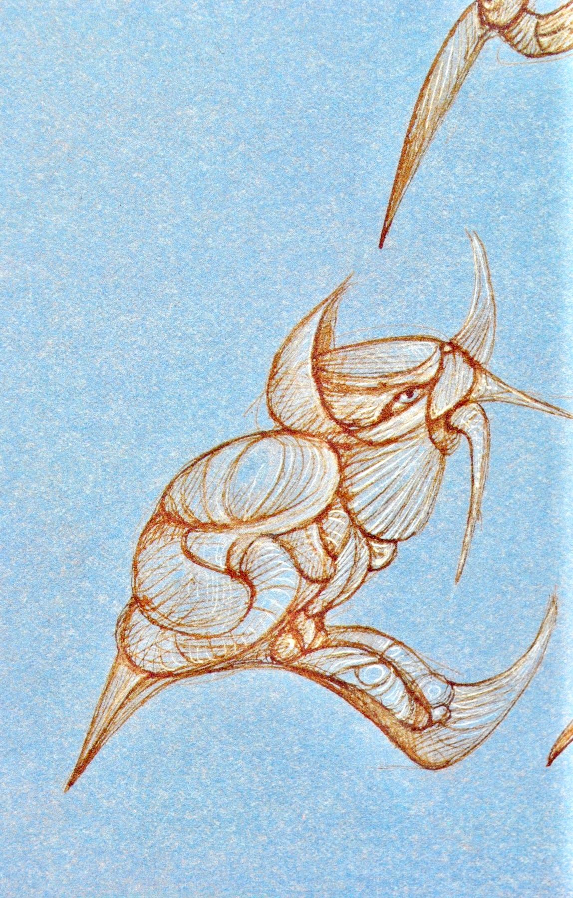 Fini, Composizione, Fruits de la Passion, XXe siècle (dopo) - Landscape Print Blu di Leonor Fini