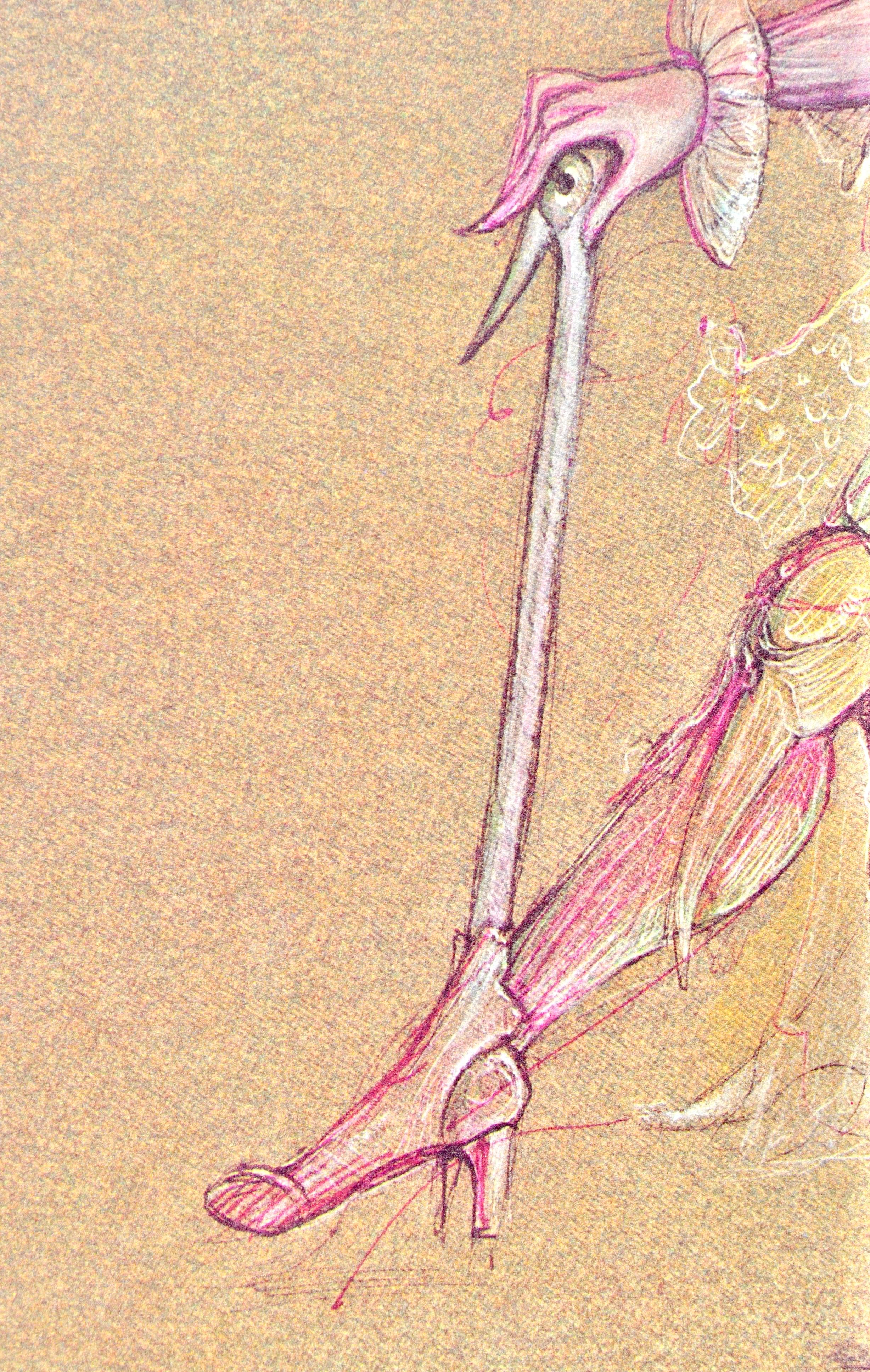 Fini, Composizione, Fruits de la Passion, XXe siècle (dopo) - Figurative Print Beige di Leonor Fini