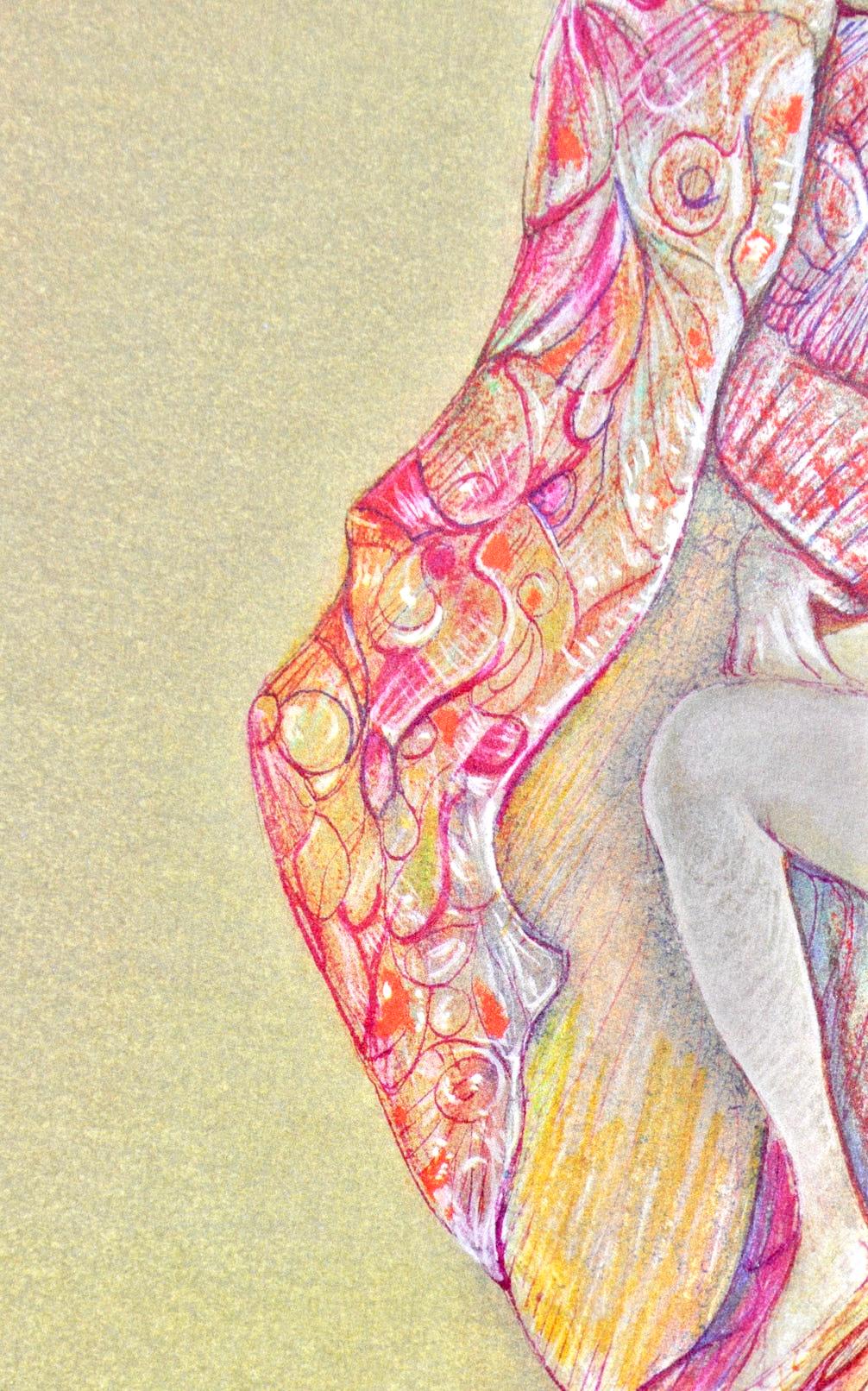 Fini, Composizione, Fruits de la Passion, XXe siècle (dopo) - Figurative Print Beige di Leonor Fini