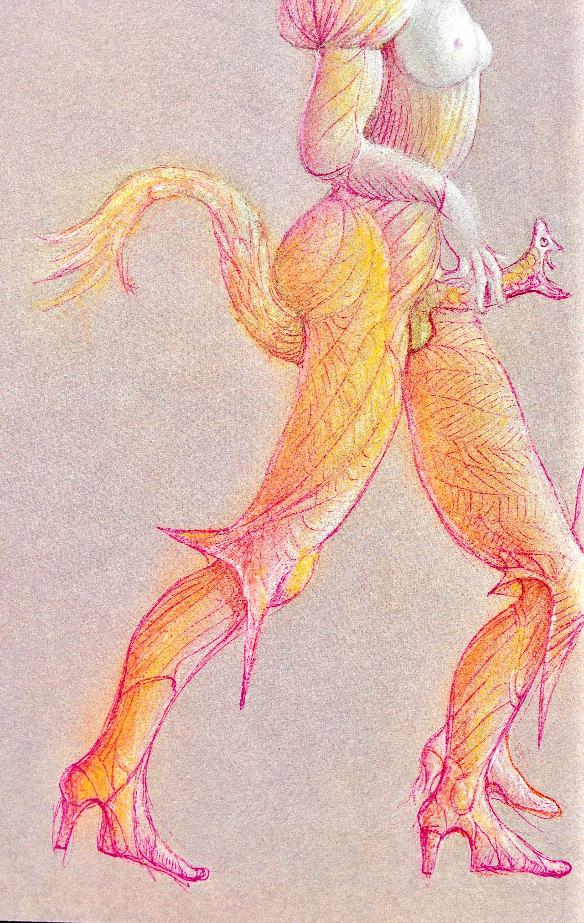 Fini, Composizione, Fruits de la Passion, XXe siècle (dopo) - Figurative Print Beige di Leonor Fini