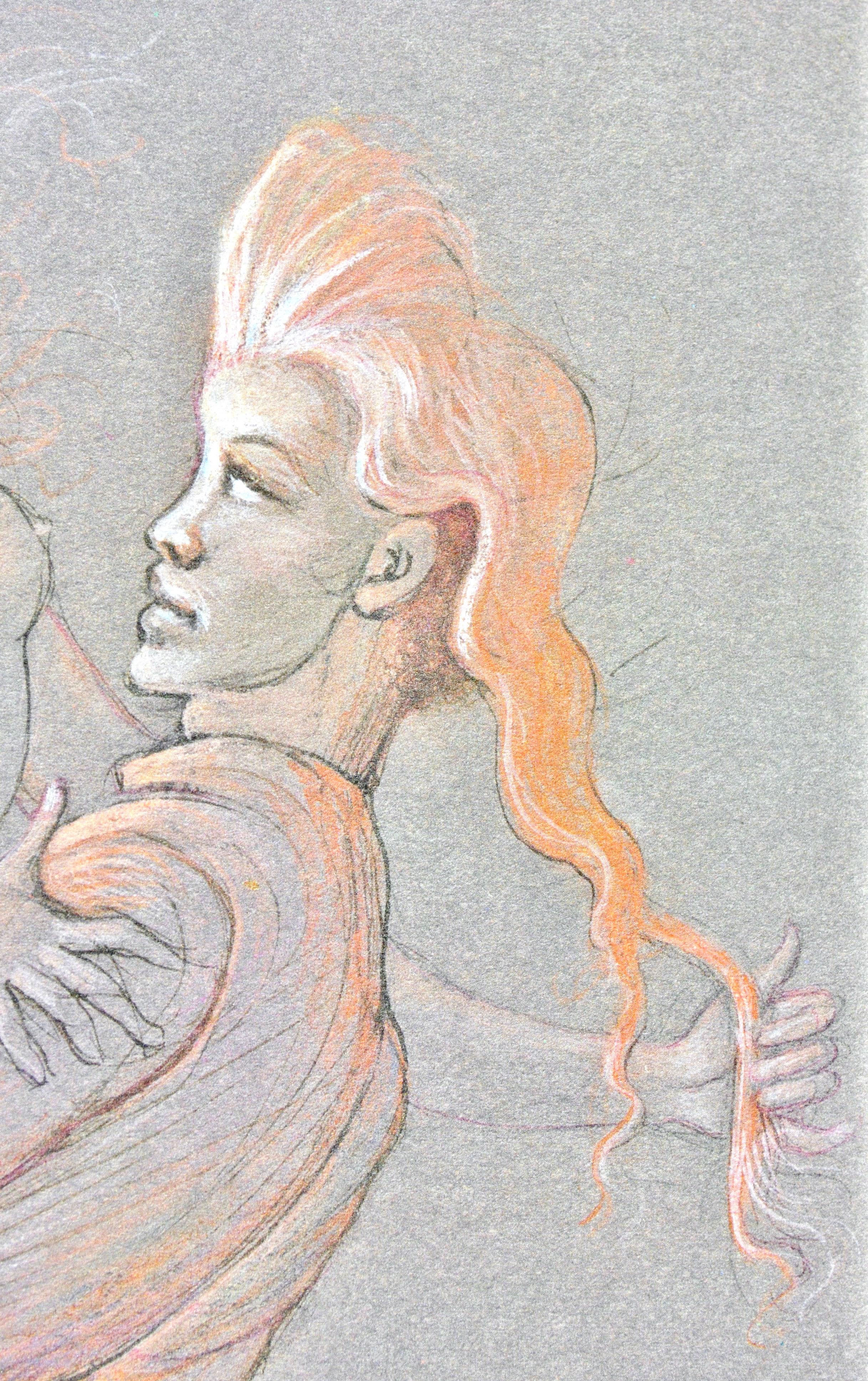 Fini, Composizione, Fruits de la Passion, XXe siècle (dopo) - Landscape Print Grigio di Leonor Fini