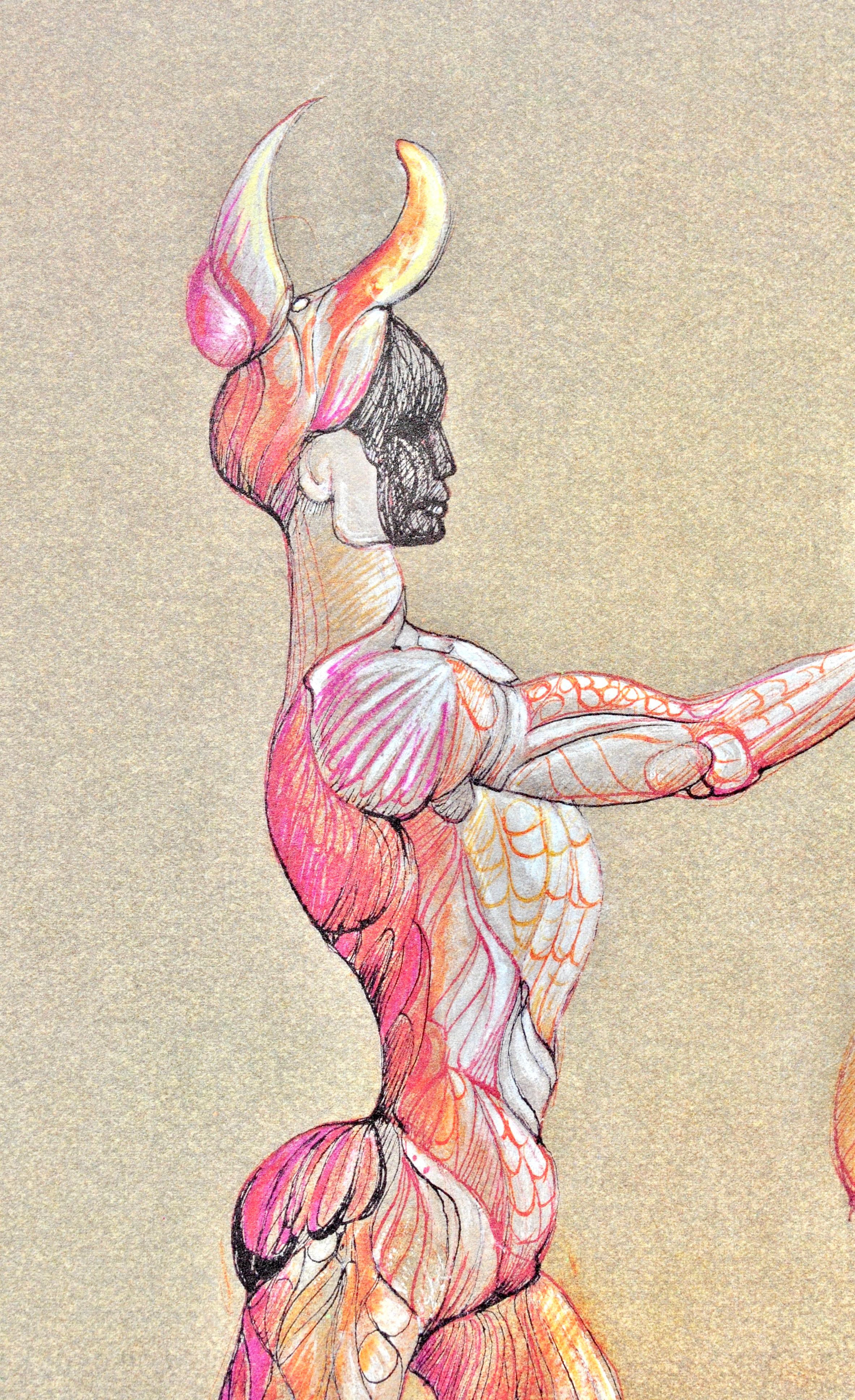 Fini, Composizione, Fruits de la Passion, XXe siècle (dopo) - Figurative Print Beige di Leonor Fini
