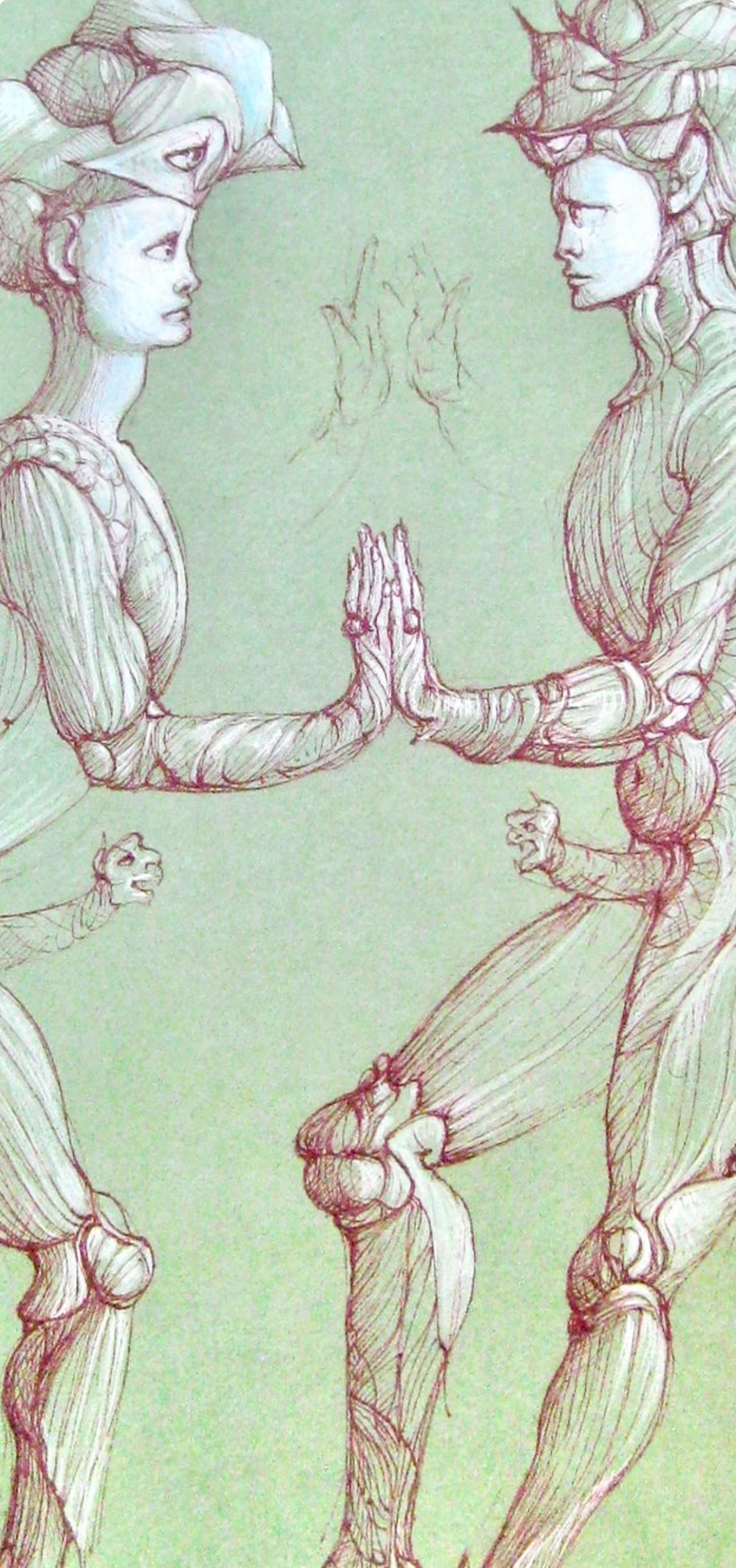 Fini, Composizione, Fruits de la Passion, XXe siècle (dopo) - Figurative Print Verde di Leonor Fini