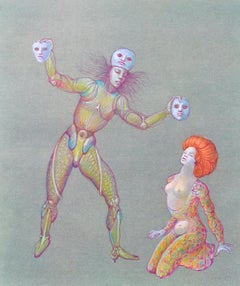 Games Of Masks - Lithograph