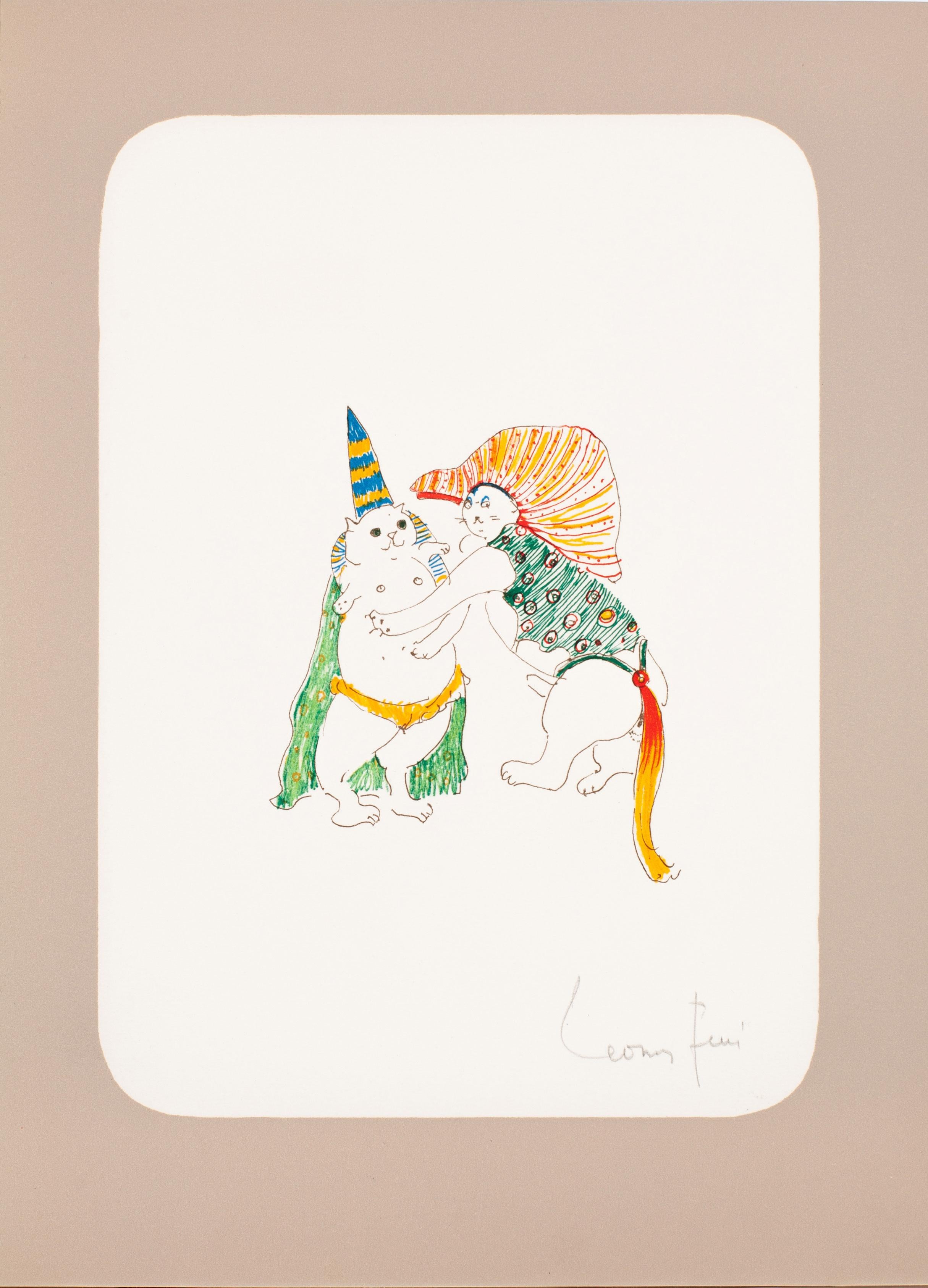 Leonor Fini Animal Print – Hatted Cats