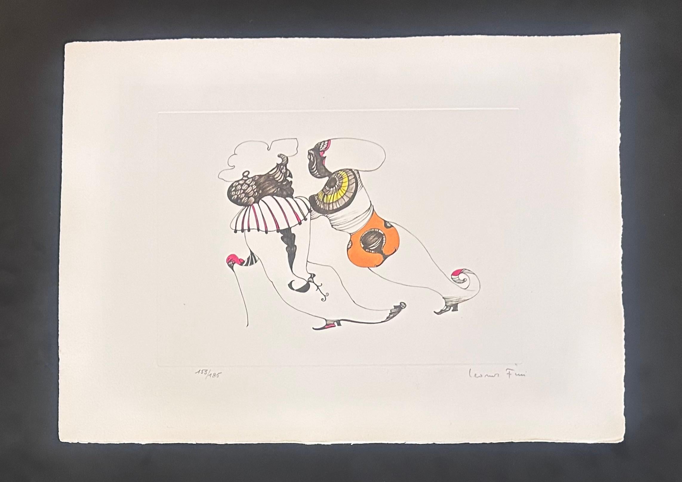 Infelicia - Hand-signed and numbered lithograph Leonor Fini Surrealist, 1975 For Sale 1